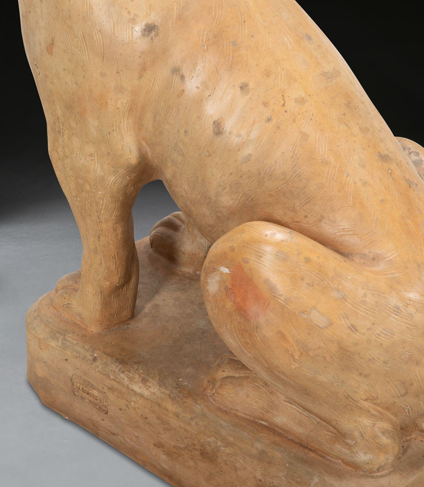 Cane di terracotta a grandezza naturale del XIX secolo in vendita 3