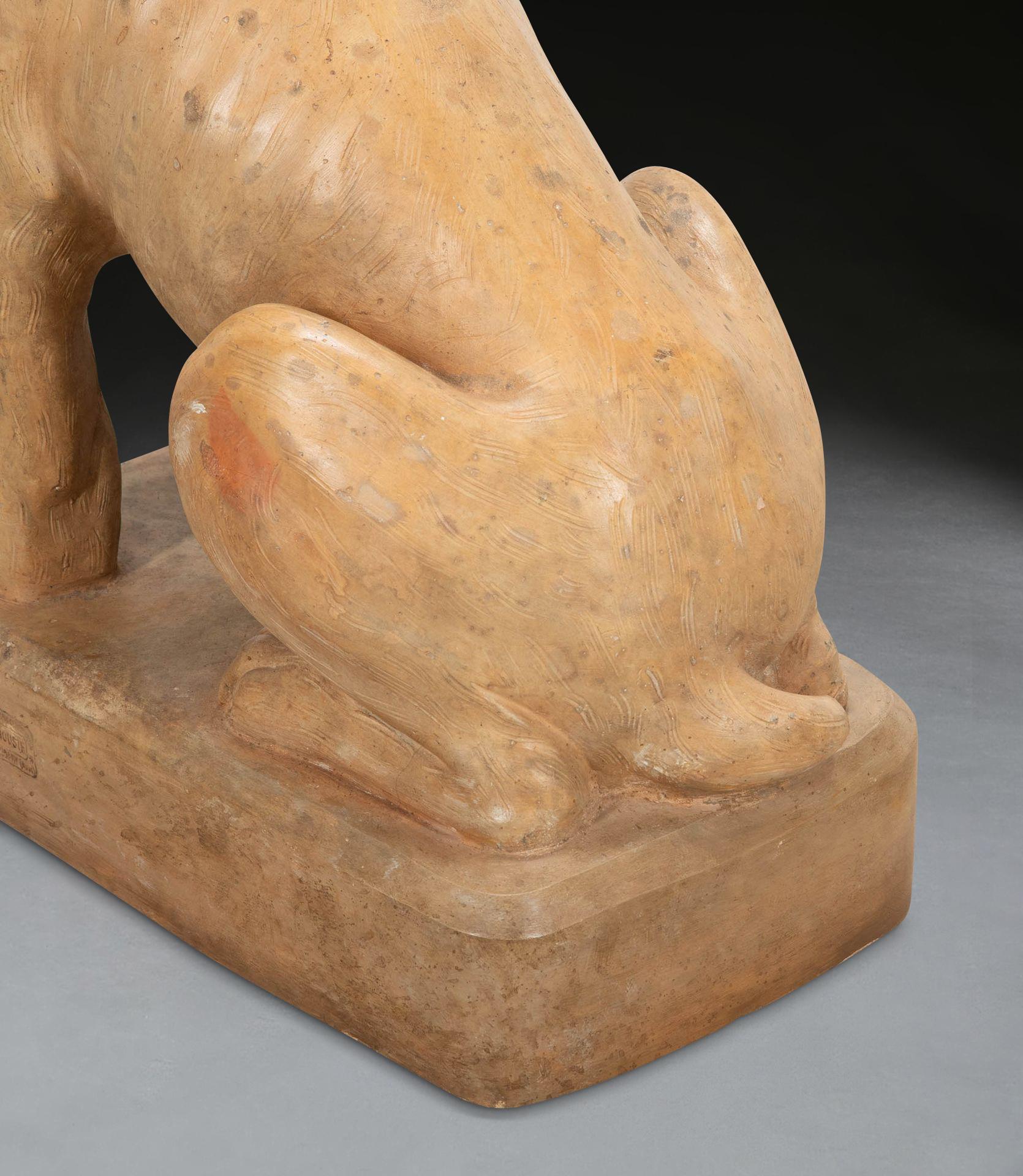 Cane di terracotta a grandezza naturale del XIX secolo in vendita 4