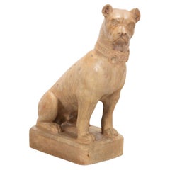 19th Century Lifesize Terracotta Dog