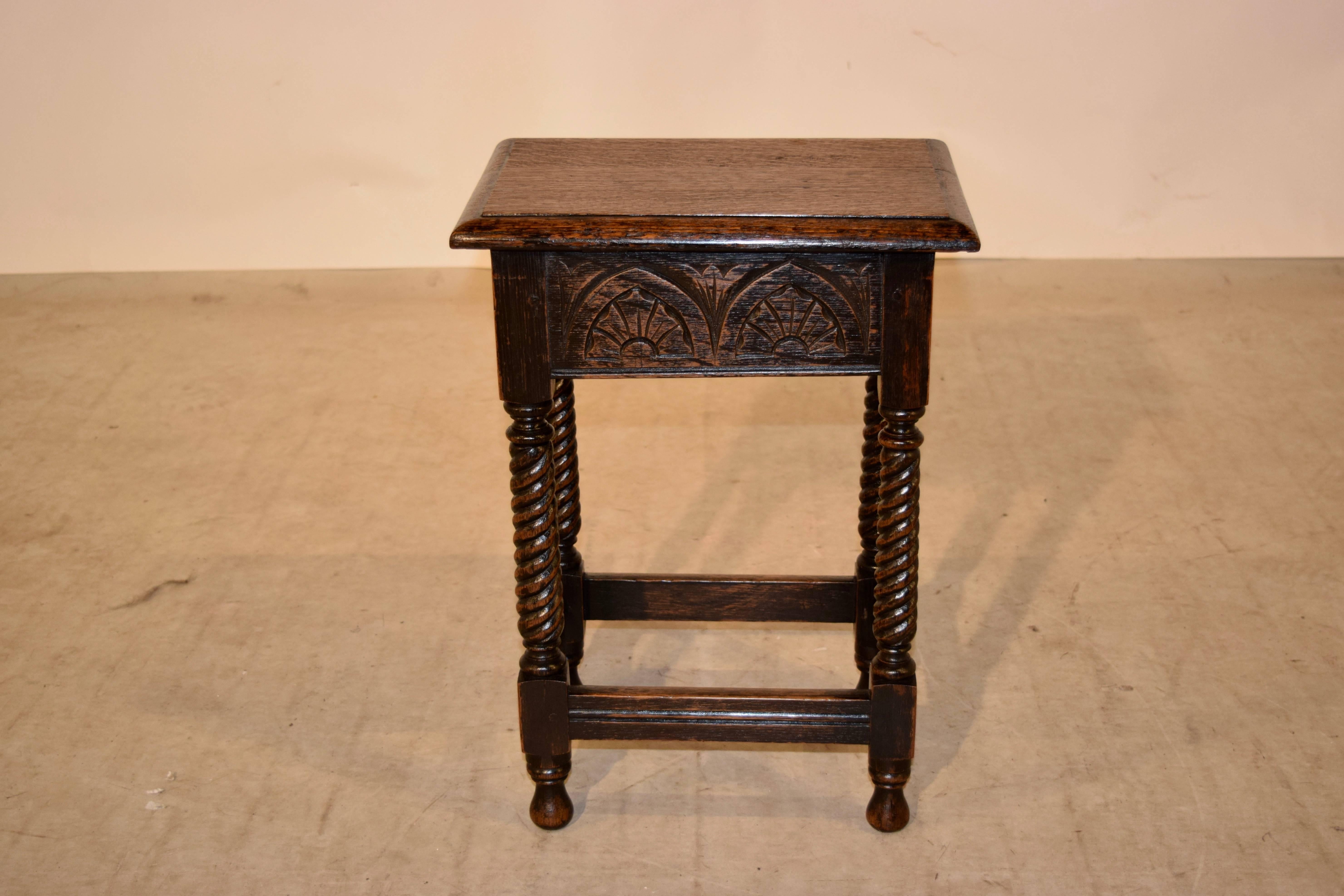 Oak 19th Century Lift-Top Stool