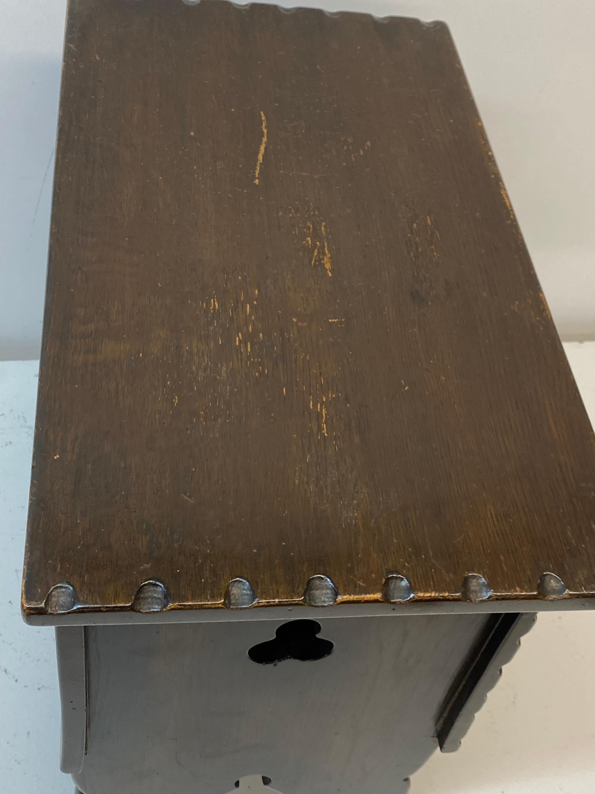 Wood 19th Century Lift Top Storage Box / Seat