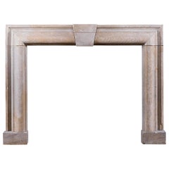 19th Century Limestone Bolection Fire Surround