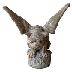 19th Century Limestone Composite Gargouille from France