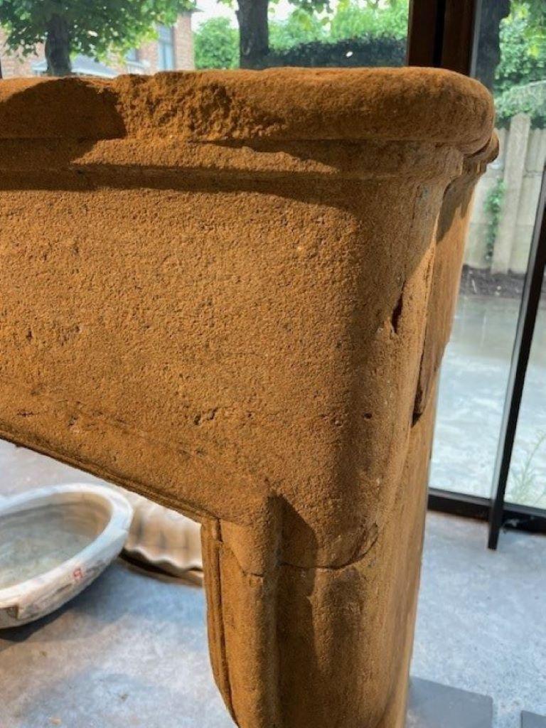 French 19th Century Limestone Fireplace For Sale