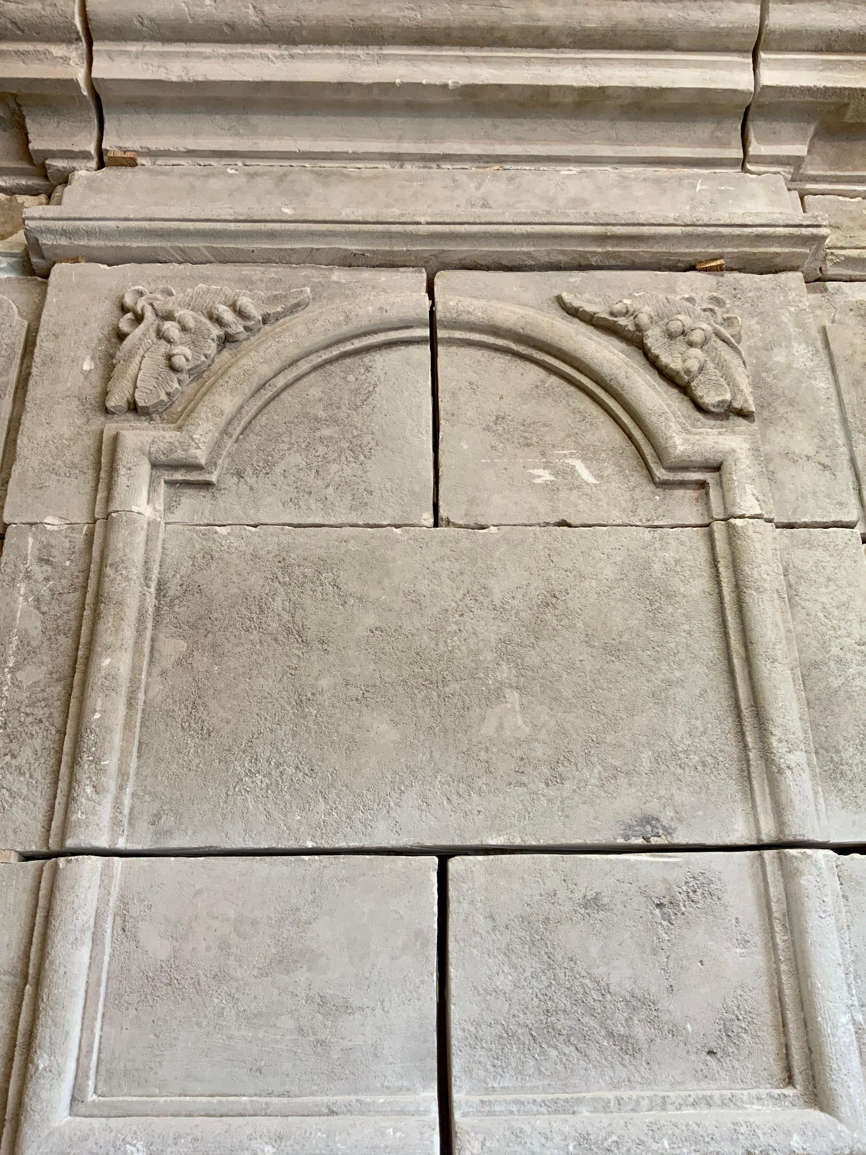 French 19th Century Limestone Mantel from France