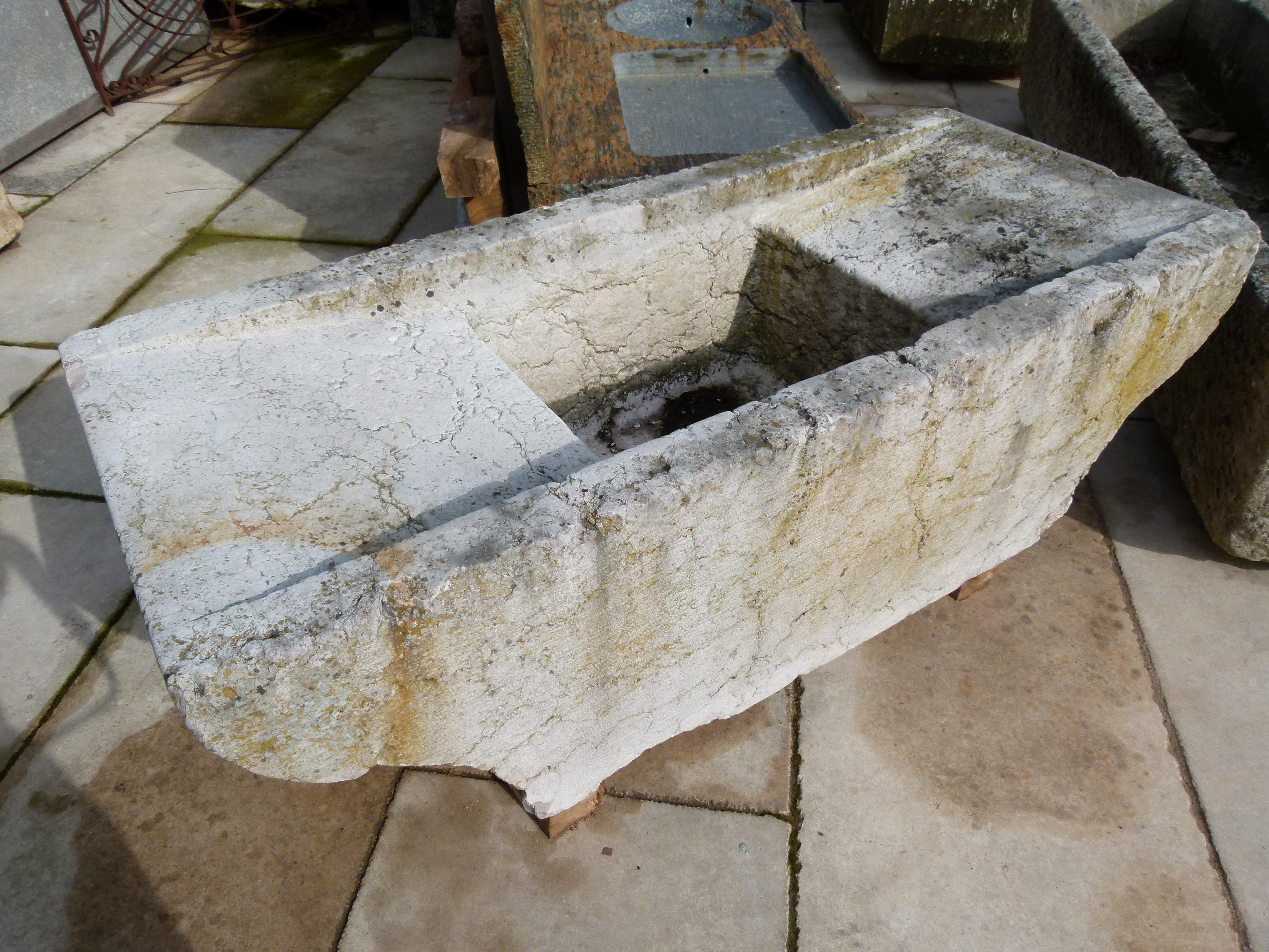 19th century limestone sink. The perfect object for your garden!