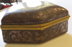 19th Century Limoges, Hand-Painted, Porcelain Box