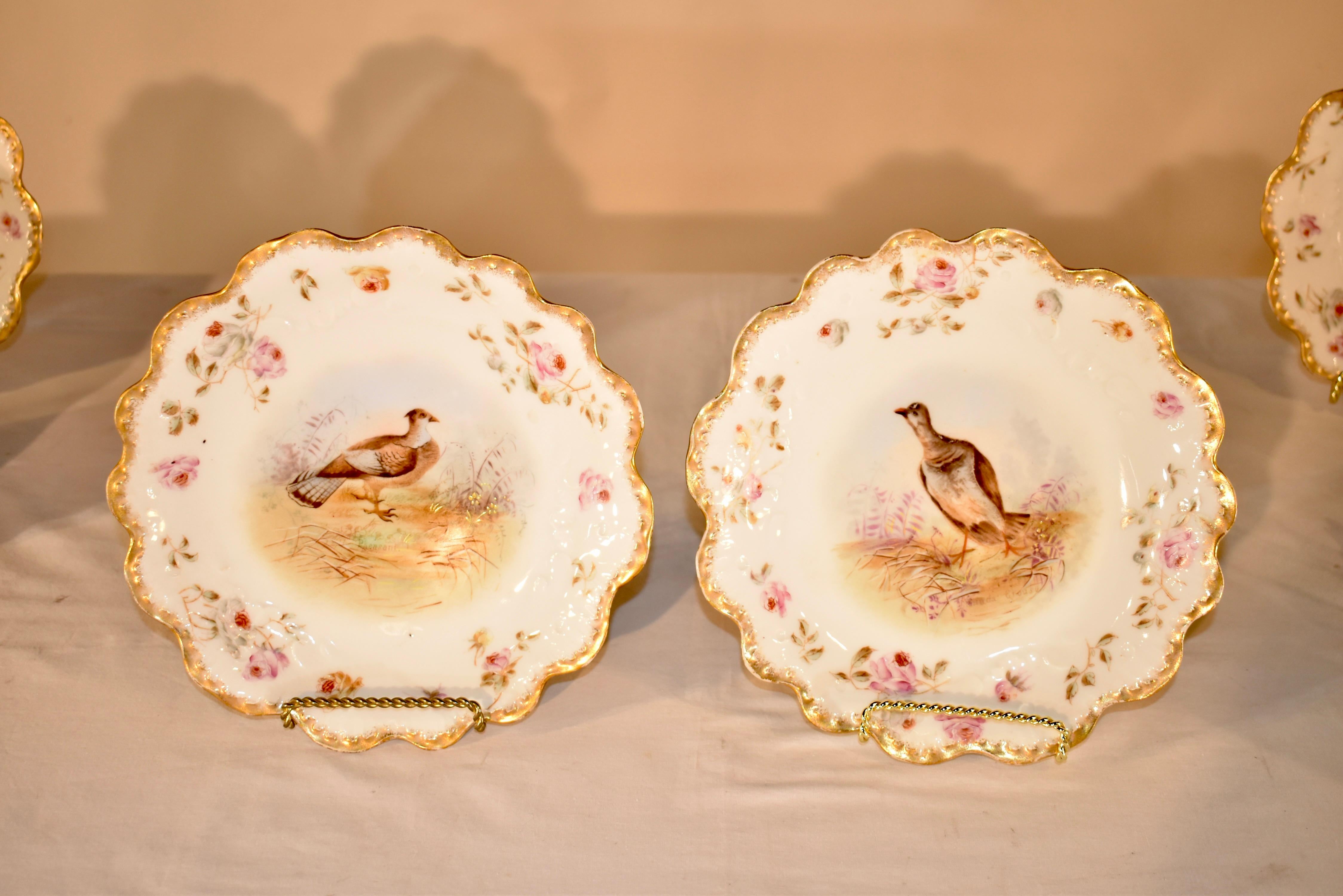 19th Century Limoges Game Bird Set For Sale 4