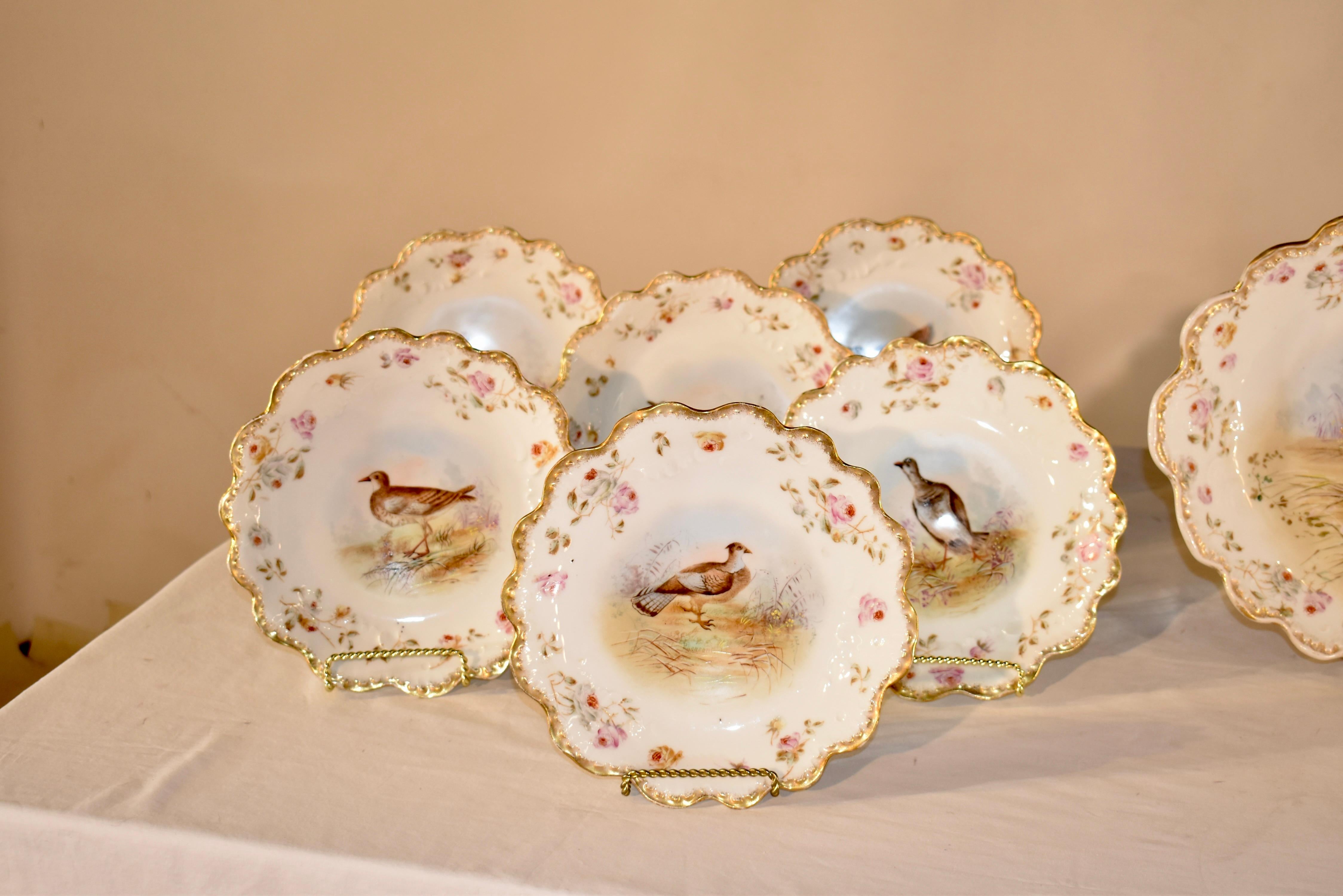 Napoleon III 19th Century Limoges Game Bird Set For Sale