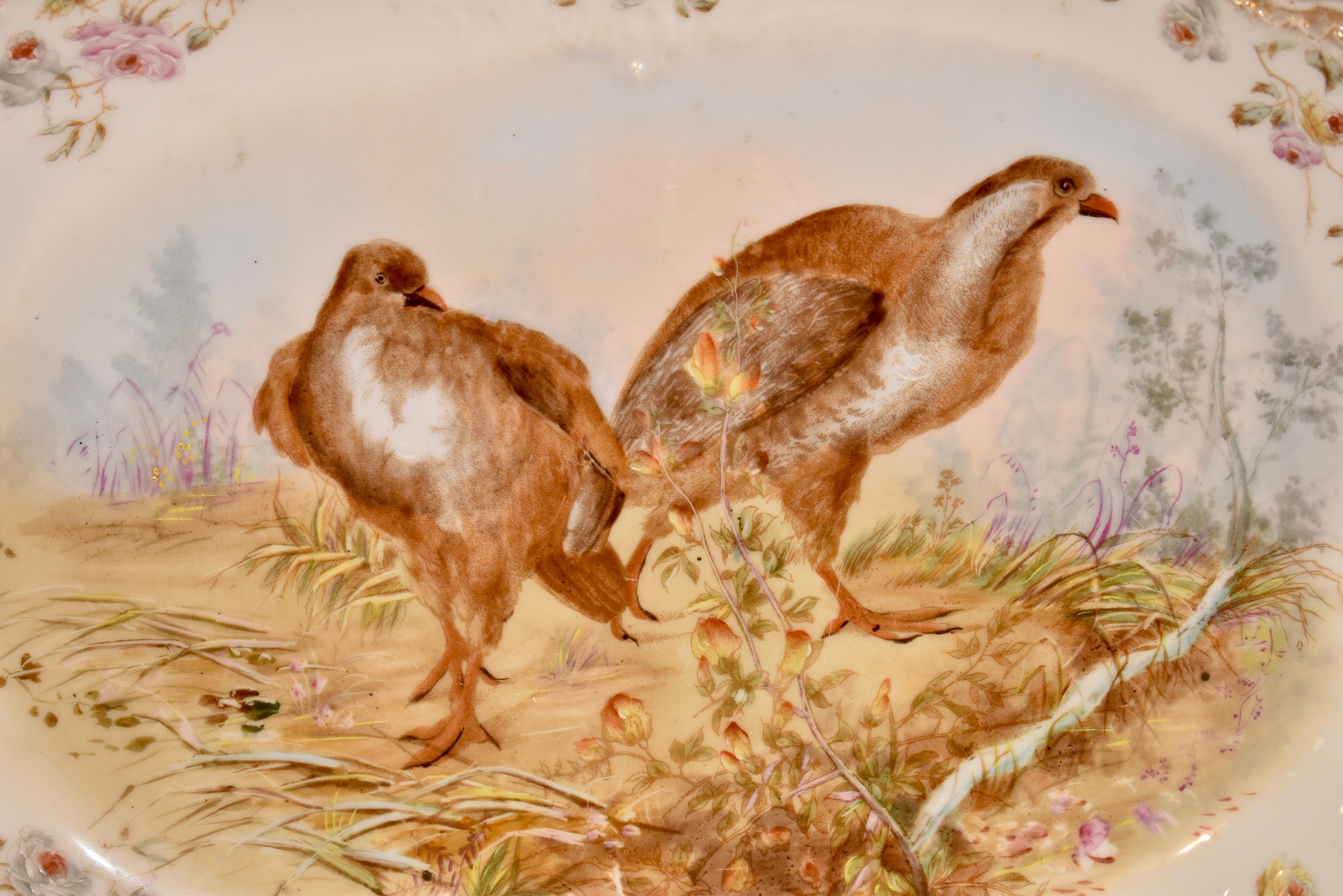 19th Century Limoges Game Bird Set In Good Condition For Sale In High Point, NC