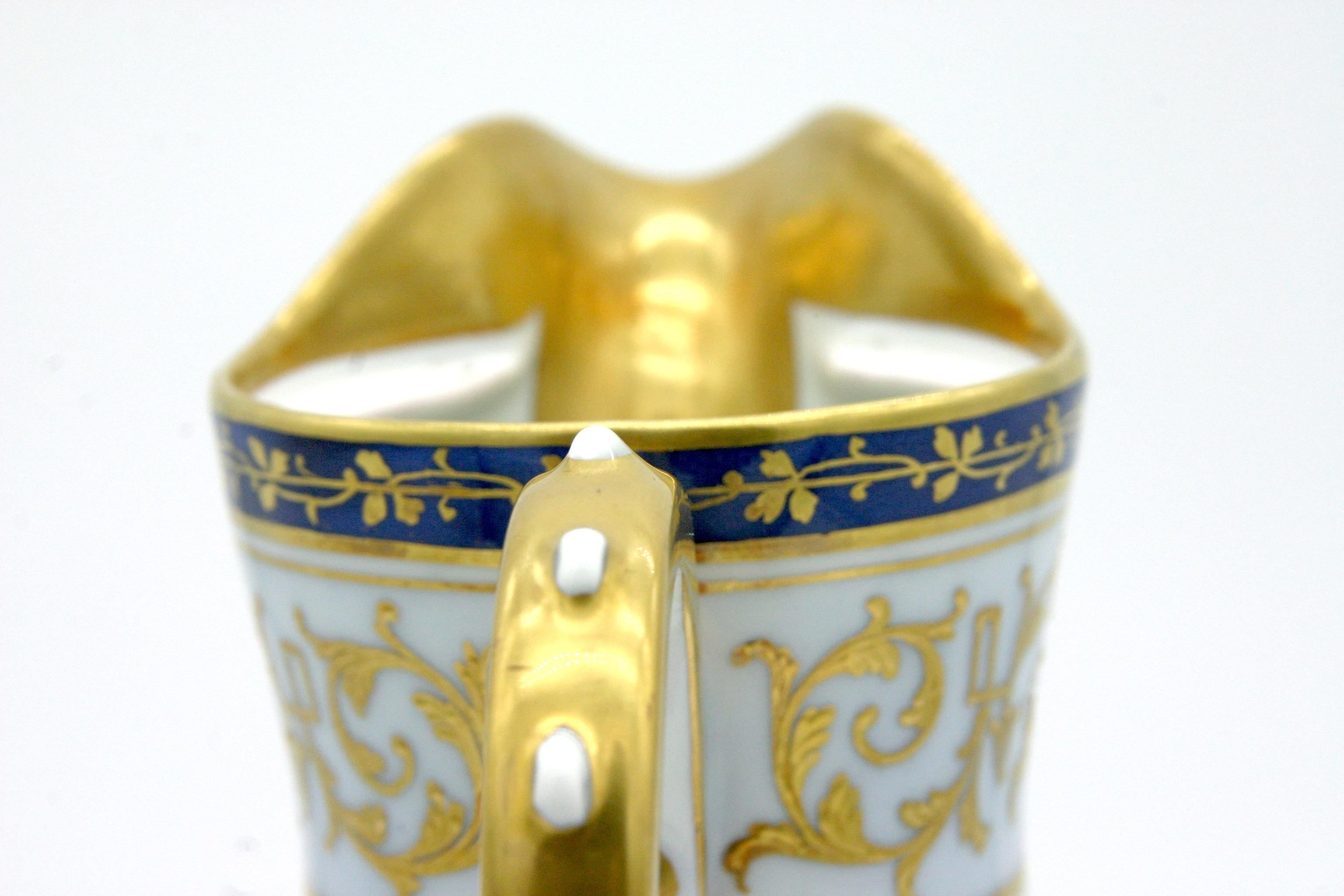 Vergoldetes Limoges-Porzellankrug-Set aus dem 19. Jahrhundert im Angebot 8