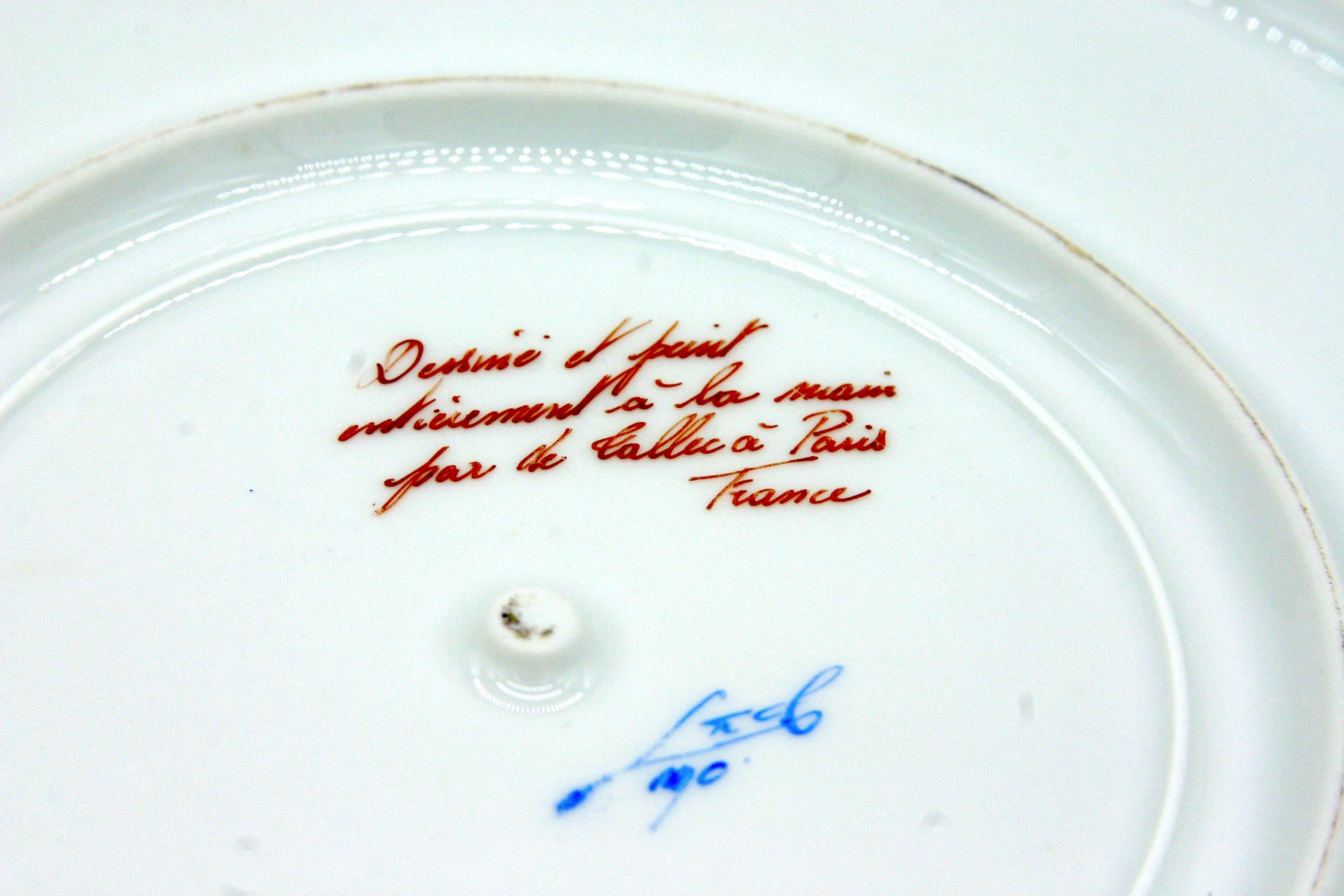 19th Century Limoges Gilt Porcelain Pitcher Set For Sale 13