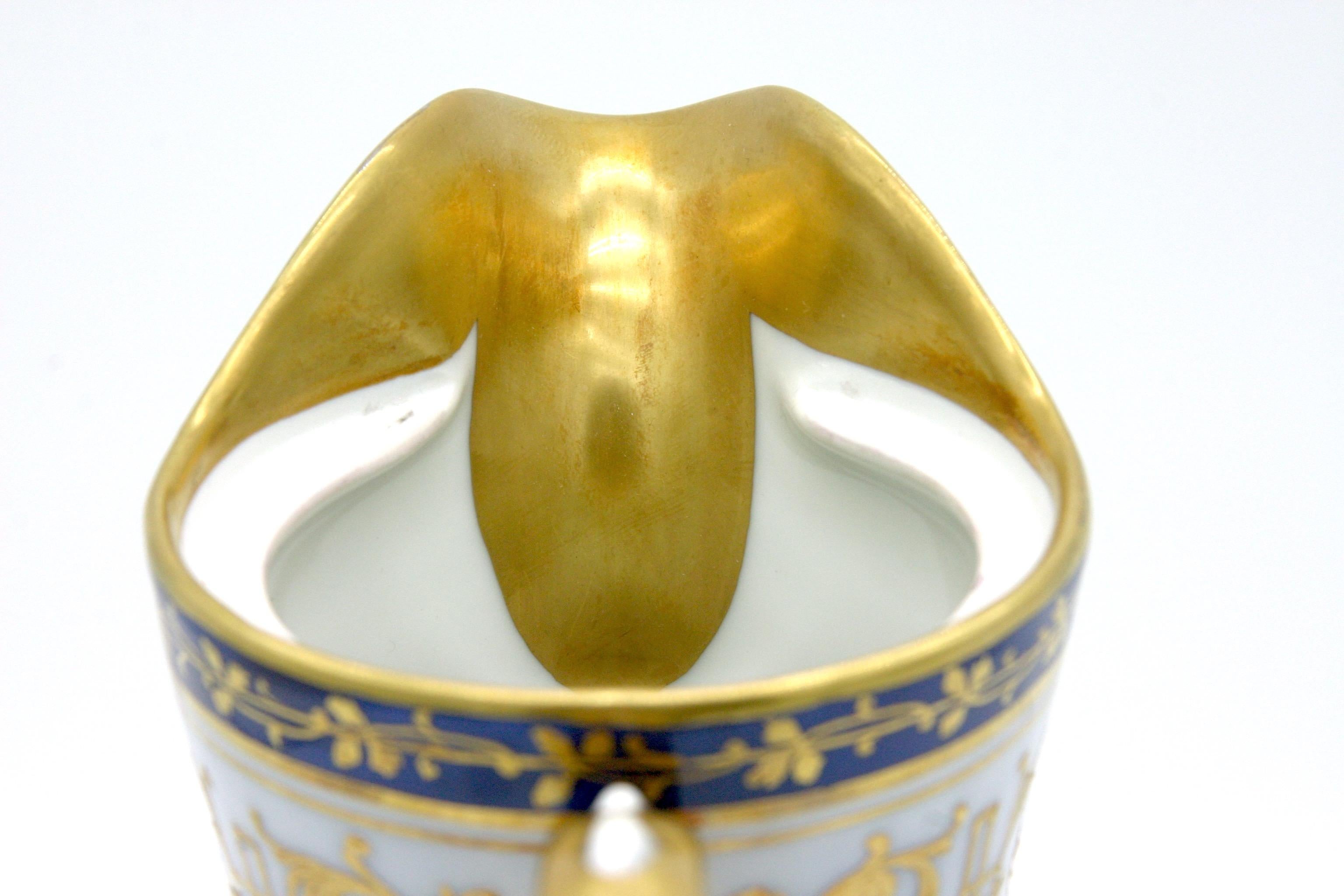 Vergoldetes Limoges-Porzellankrug-Set aus dem 19. Jahrhundert im Angebot 2