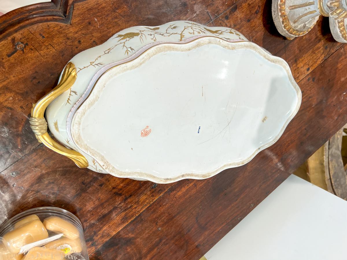 Porcelain 19th Century Limoges Serving Bowl For Sale