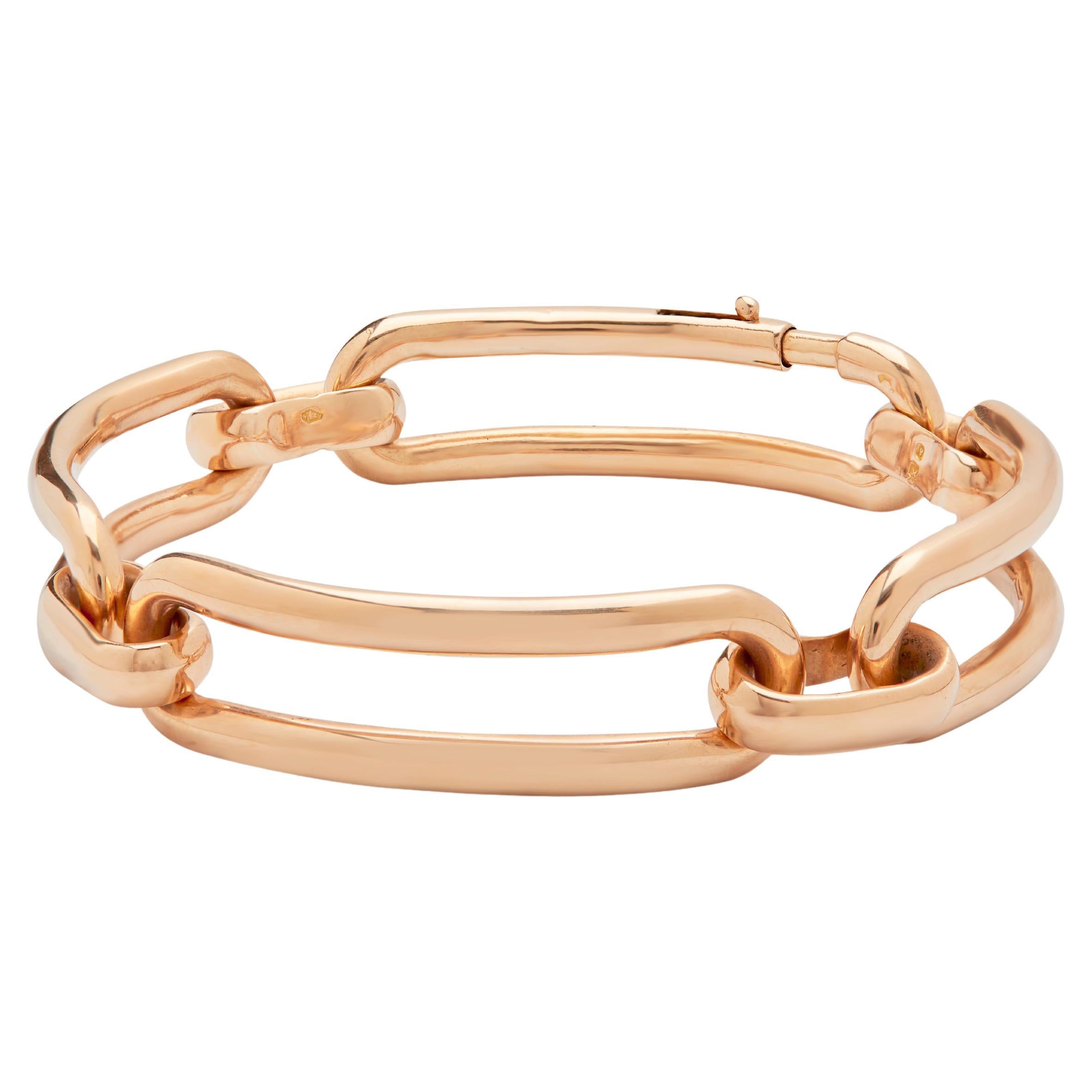19th Century linked bracelet in rose gold