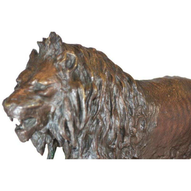 19th Century Lion Animal Bronze by Fratin In Good Condition For Sale In Marseille, FR