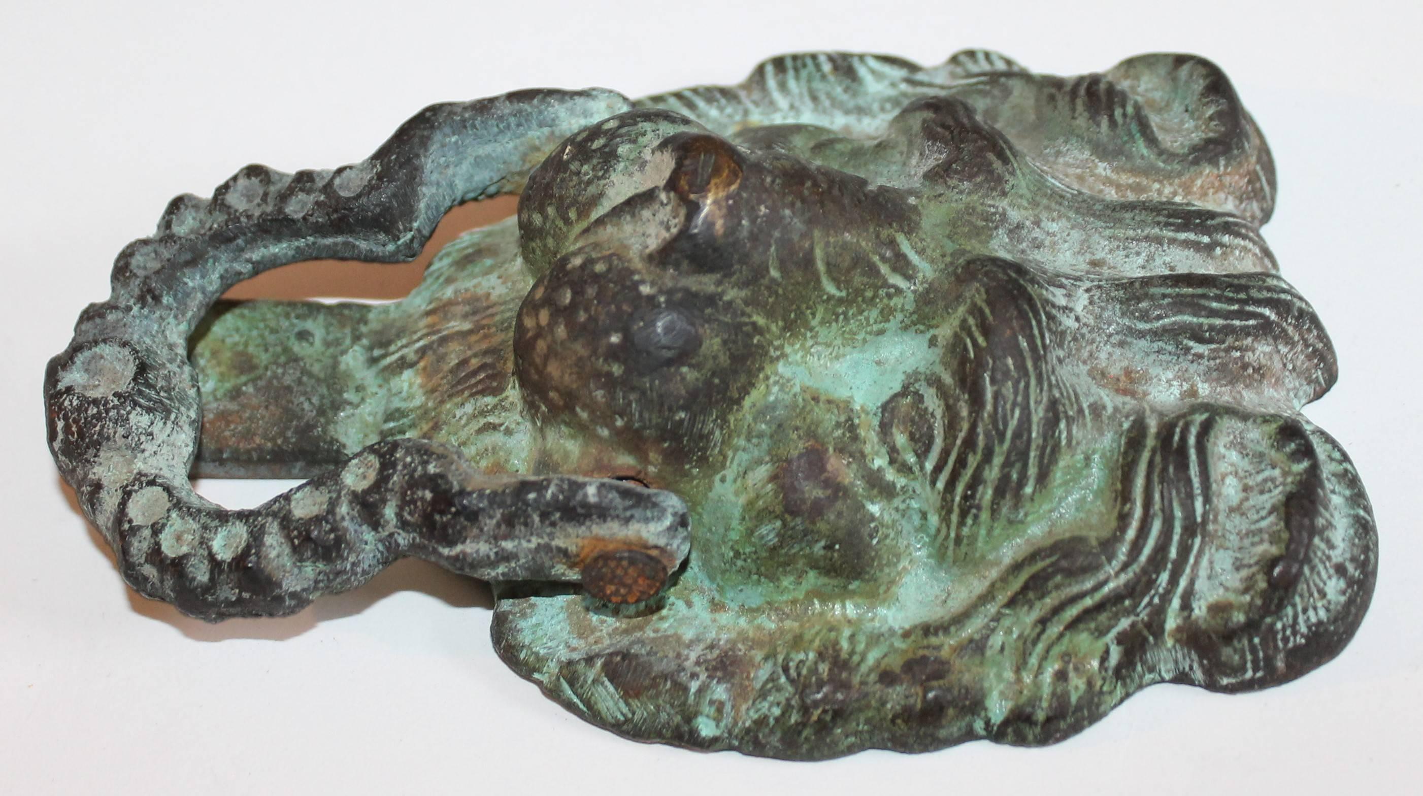 19th Century Lion Door Knocker in Bronze 1
