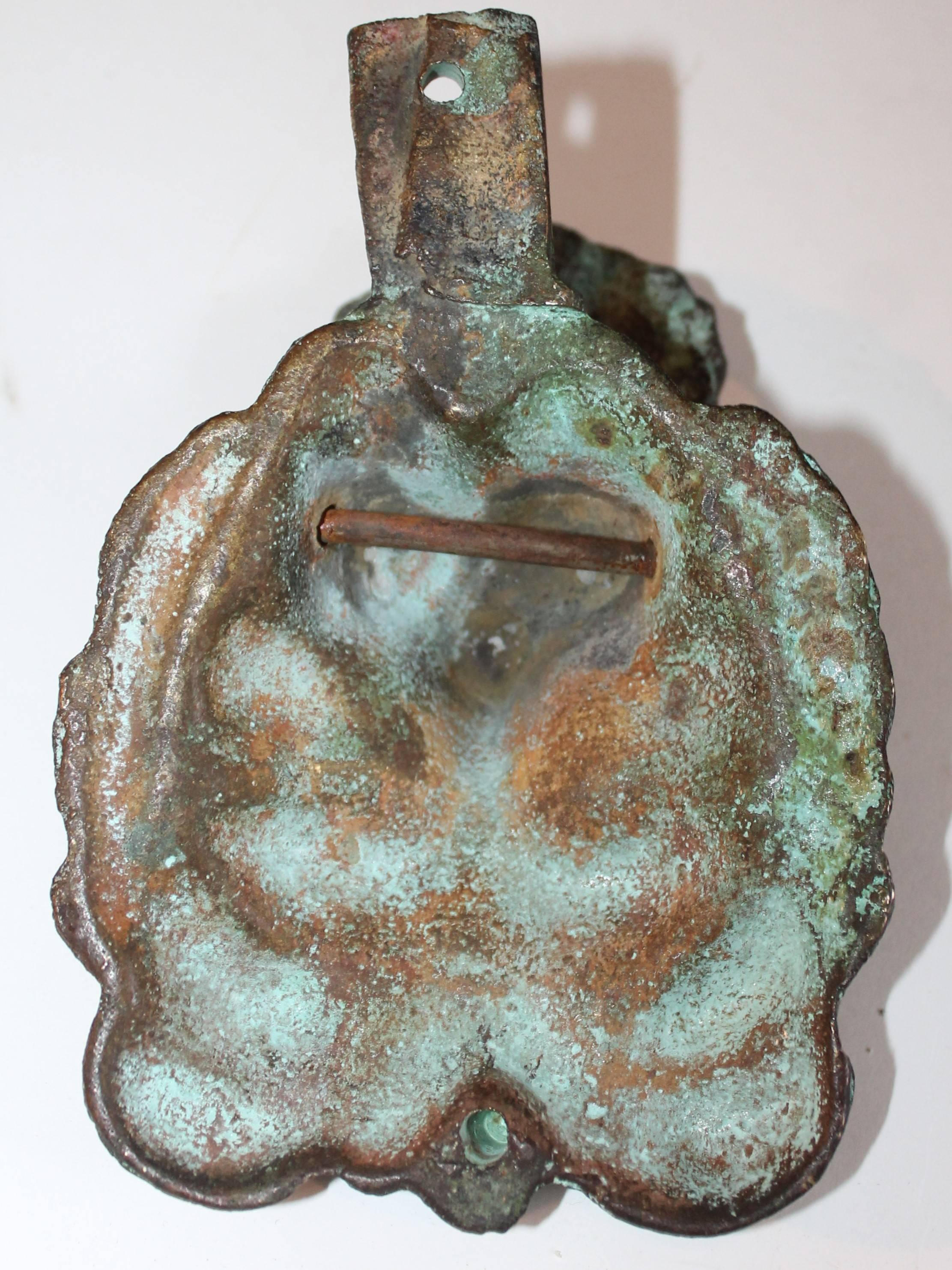 19th Century Lion Door Knocker in Bronze 4