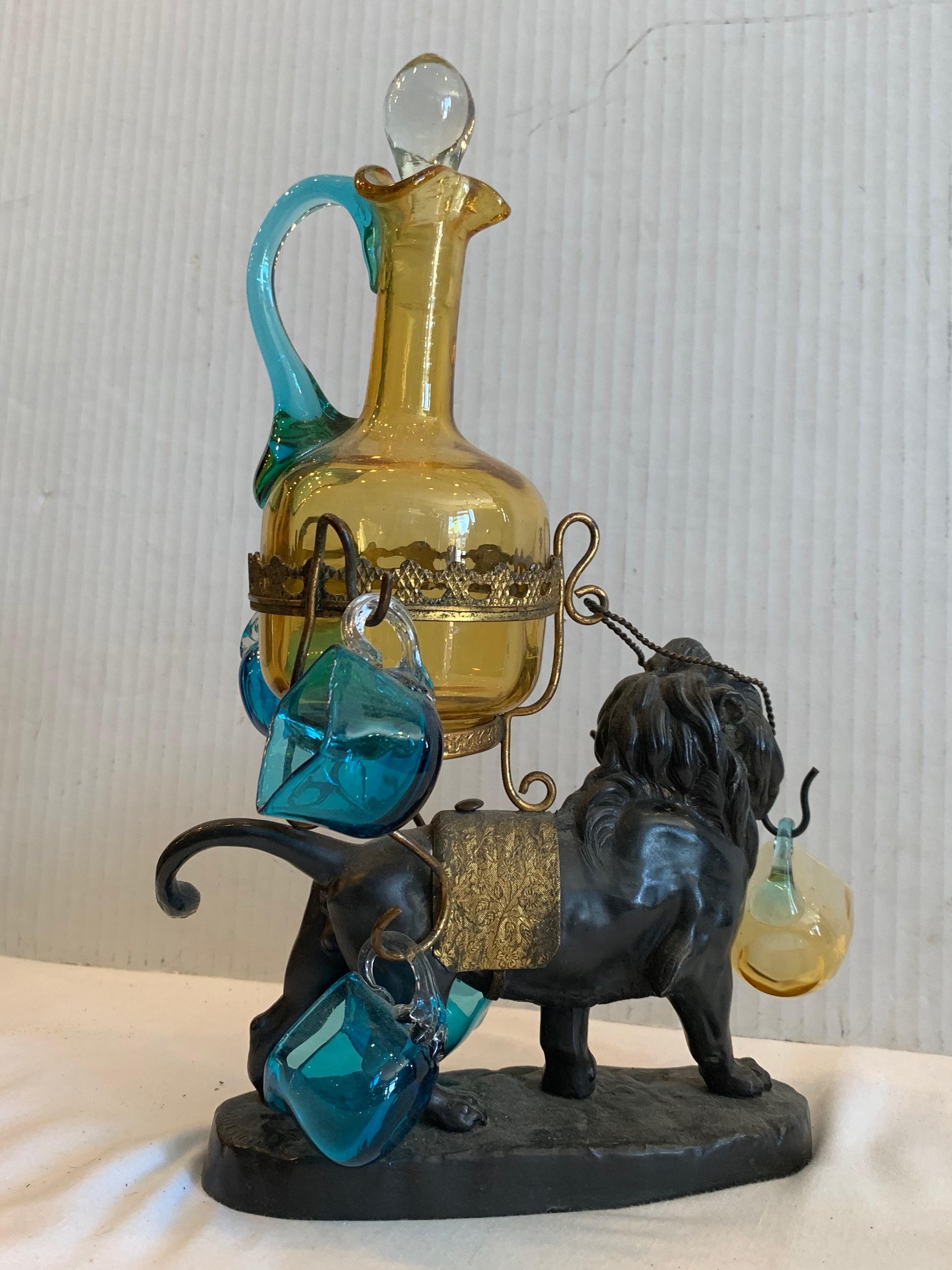 19TH Century Lion Form Liquor Trolley 2