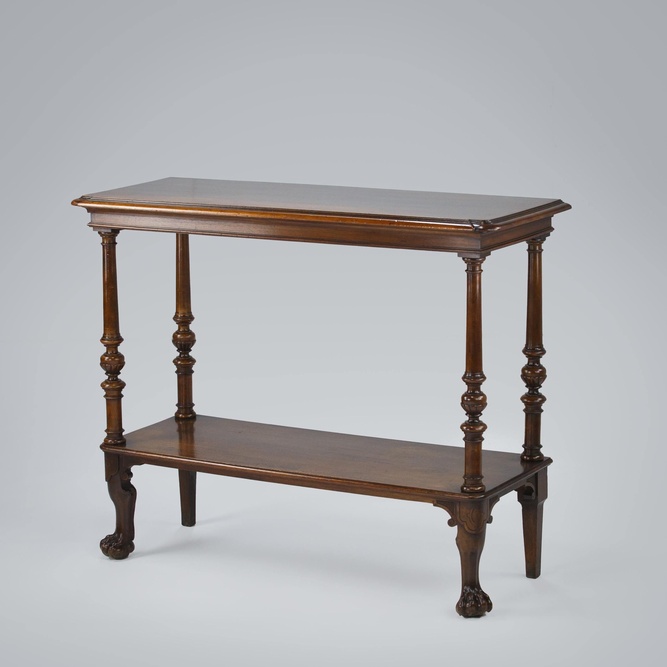 Français Serveur ou table console en acajou à patte de lion du 19e siècle en vente