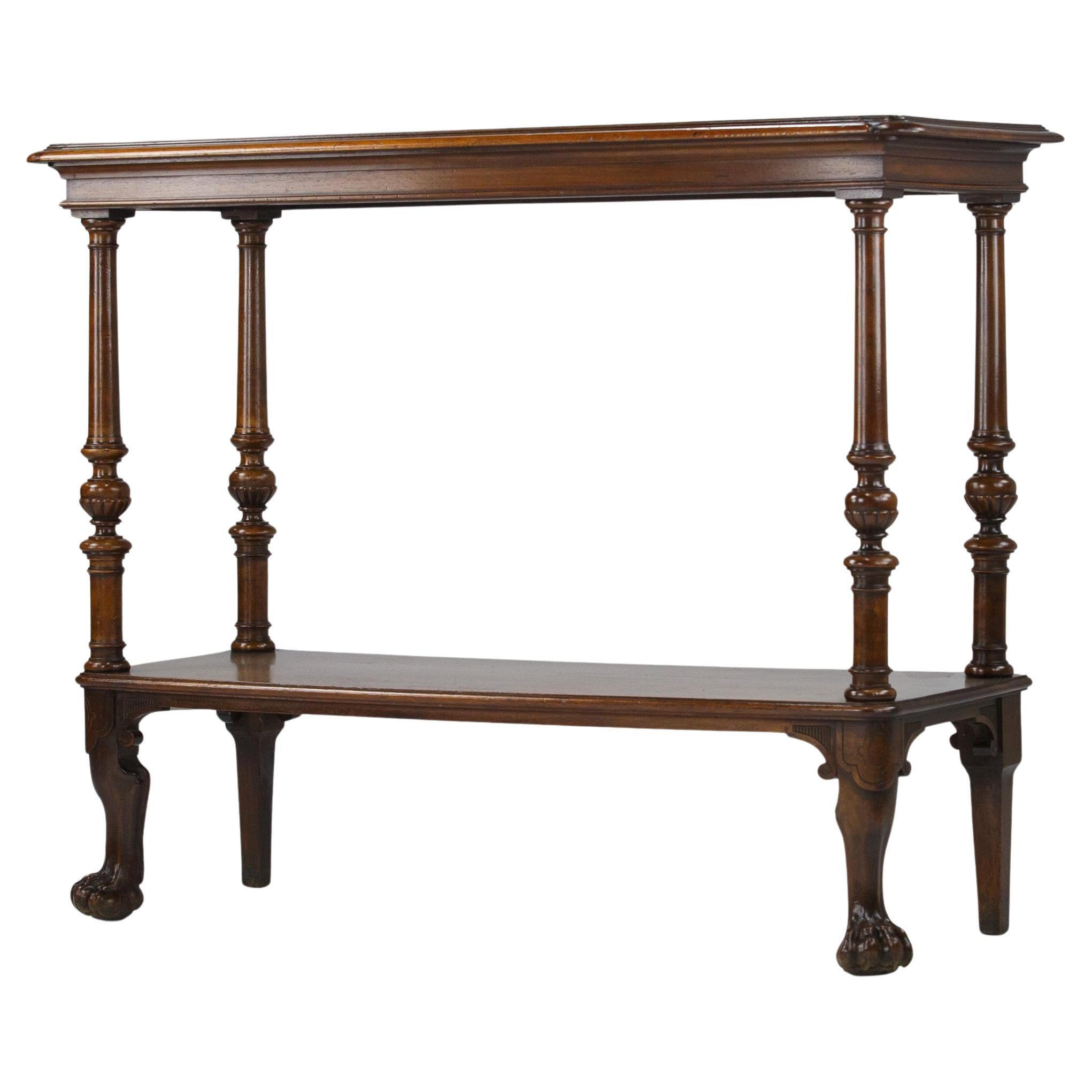 19th Century Lion Paw Mahogany Server or Console table