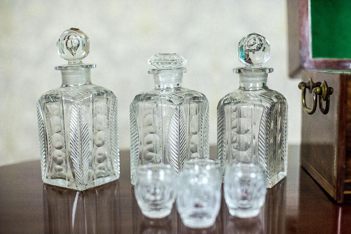 19th Century Liqueur Set with a Storage Box 5