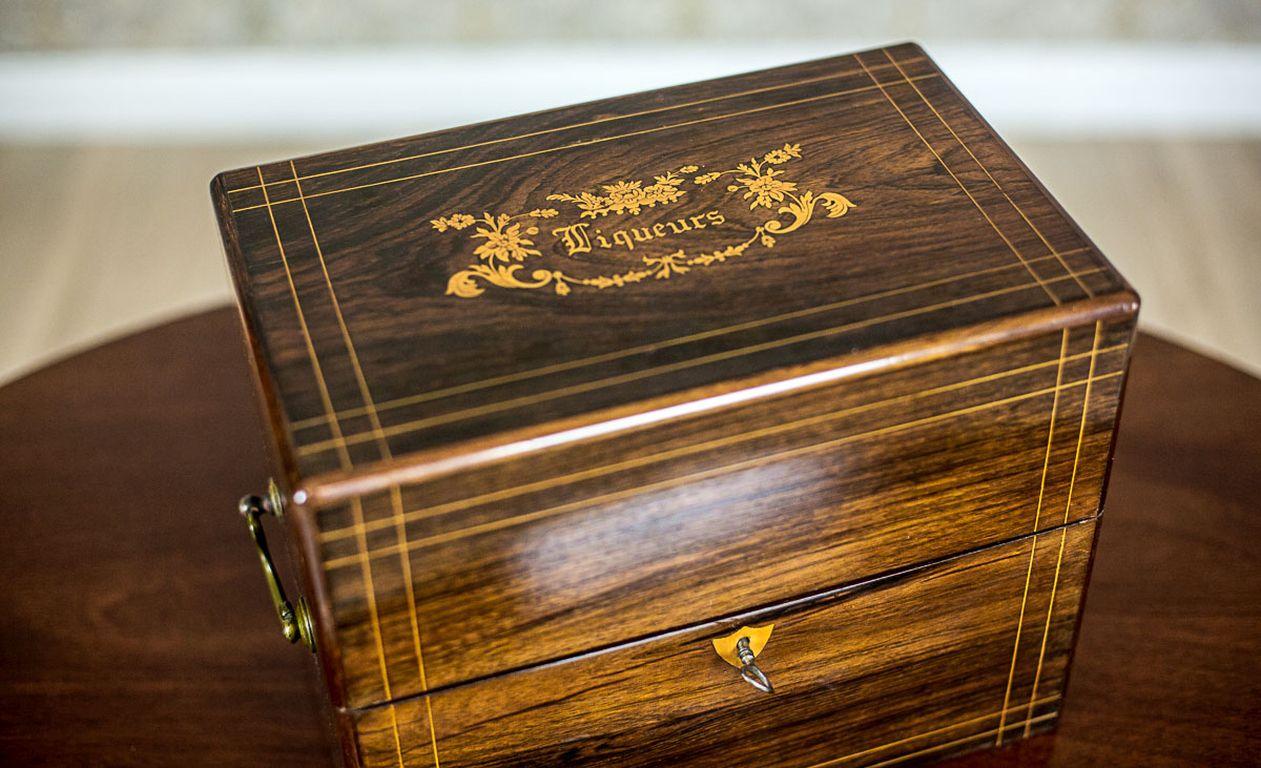 European 19th Century Liqueur Set with a Storage Box