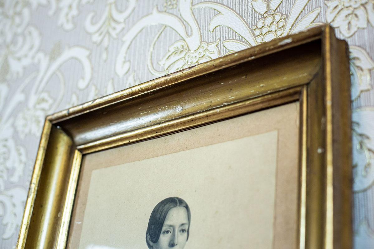 Litografía del siglo XIX, Retrato de una bailarina Papel en venta