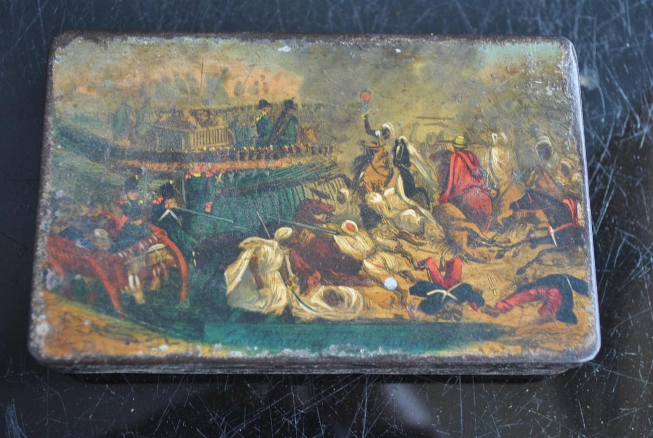 19th Century Lithographed Box and Painted Decoration Orientalist For Sale 1