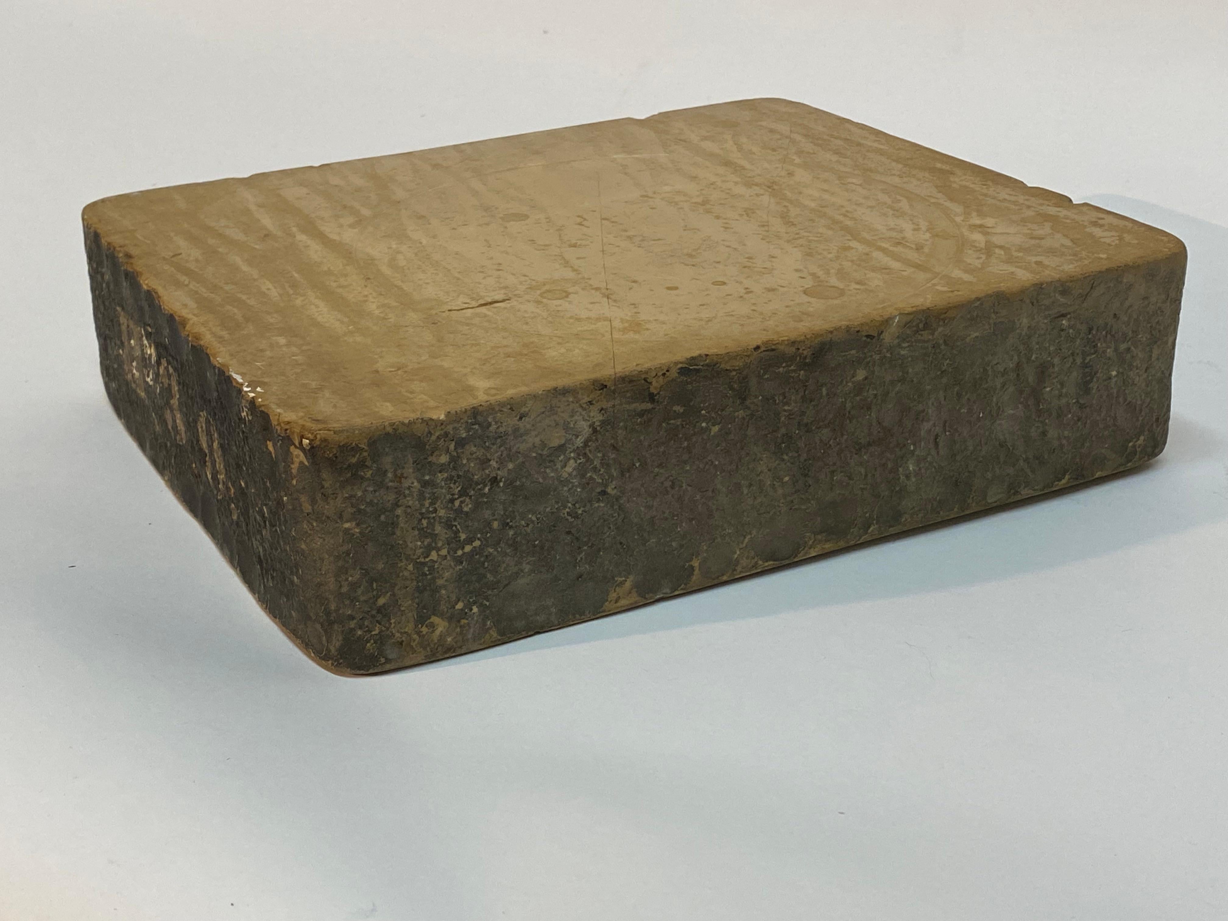 Industrial 19th Century Lithographer's Limestone For Sale