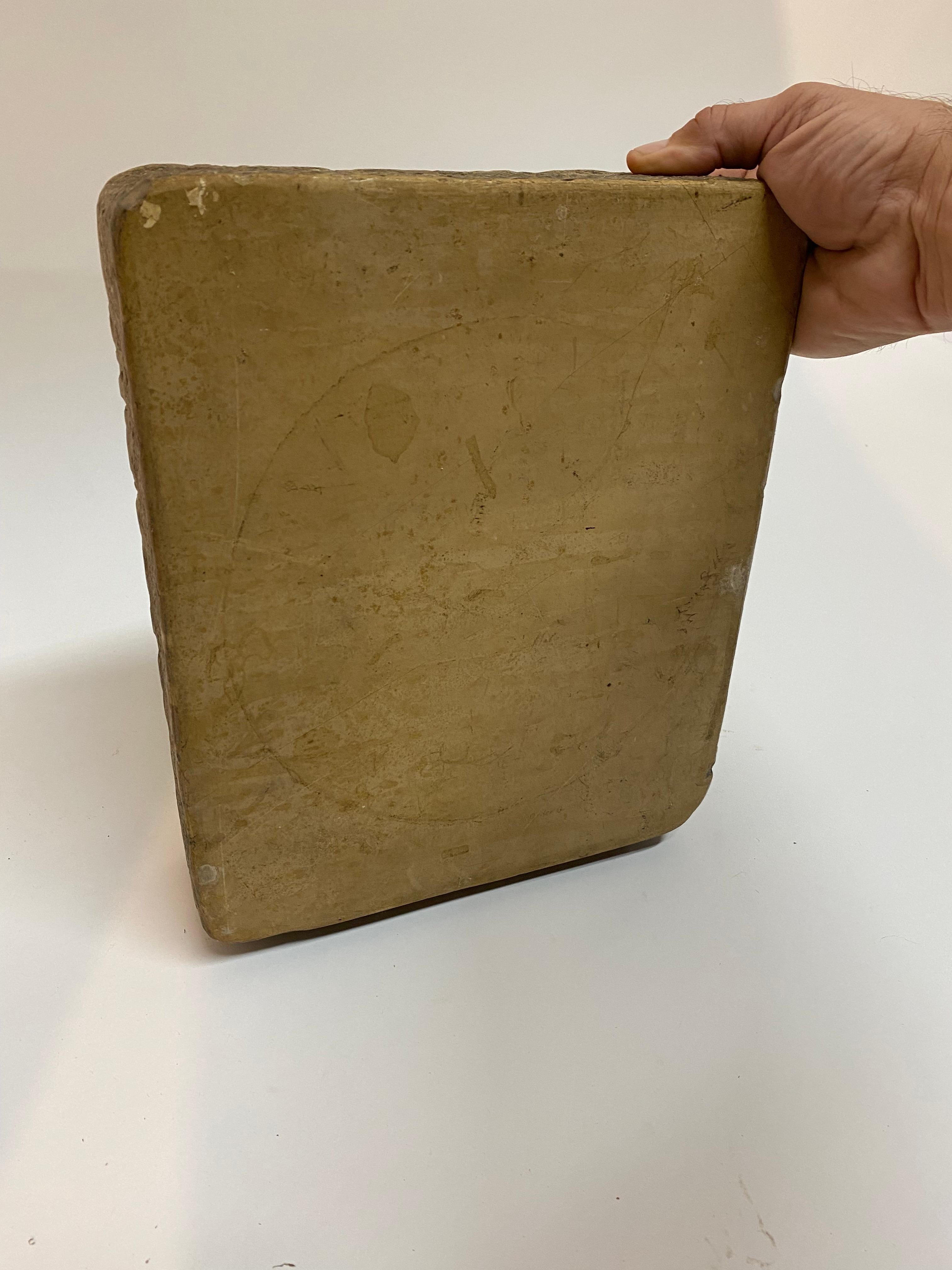 19th Century Lithographer's Limestone In Good Condition For Sale In Garnerville, NY