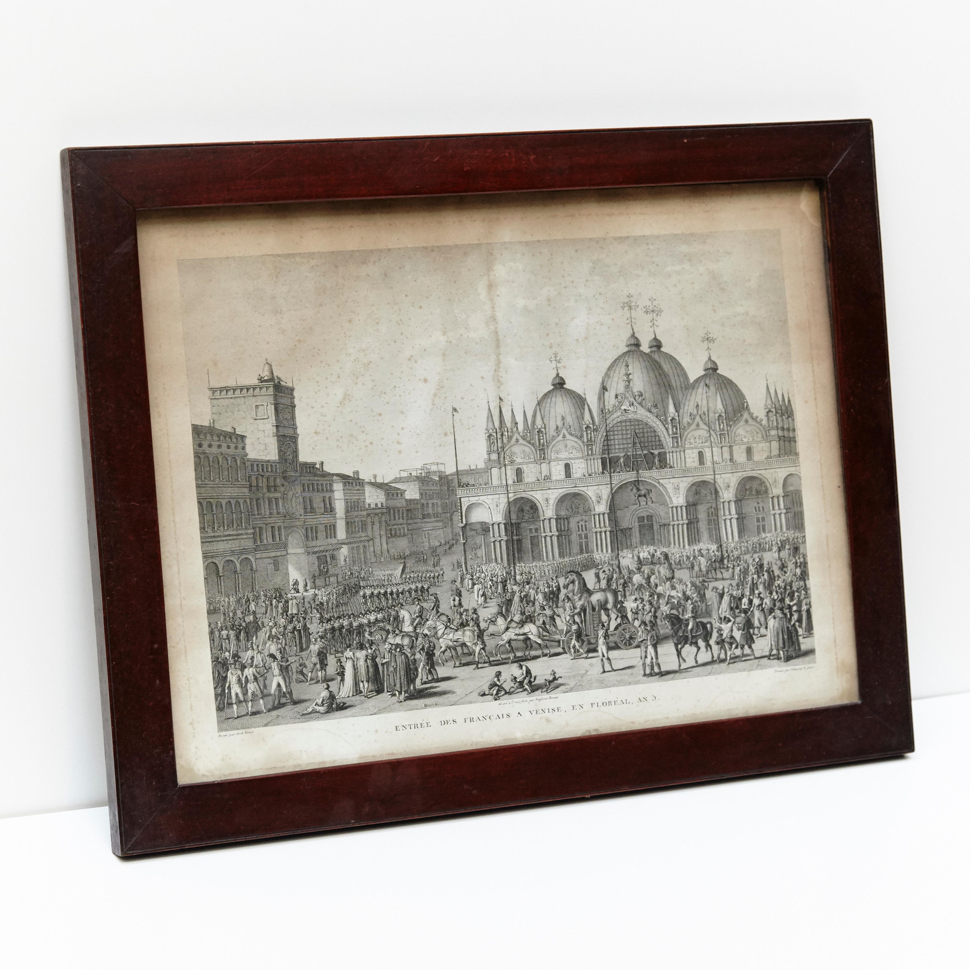 19th century Lithography of Venice in black and white

In original condition, with wear consistent of age and use.