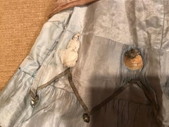 19th Century Little Girls Silk Dress with Dolls and Bells 'Costume'