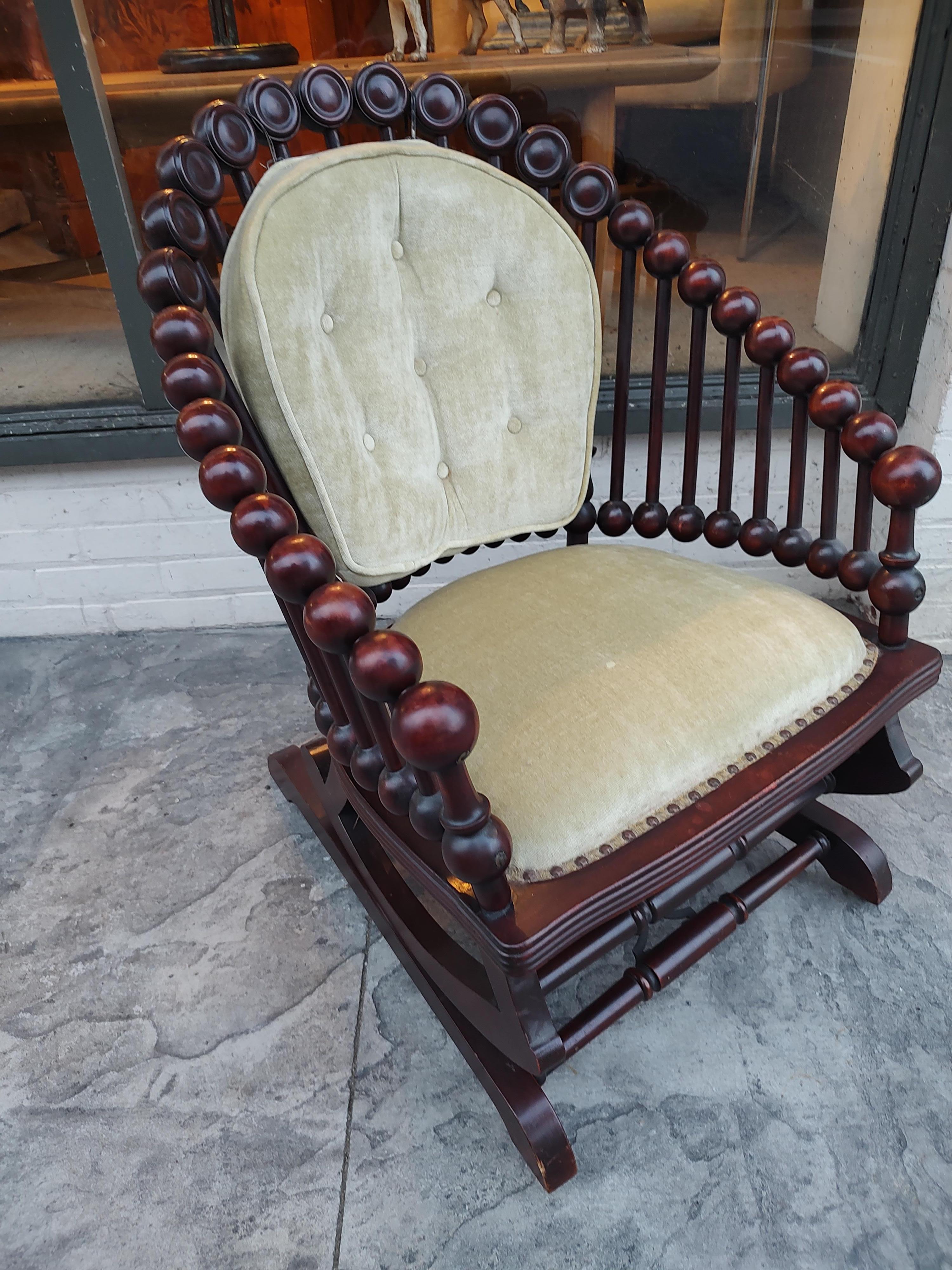 19th Century Lollipop Platform Rocking Chair by George Hunzinger 2