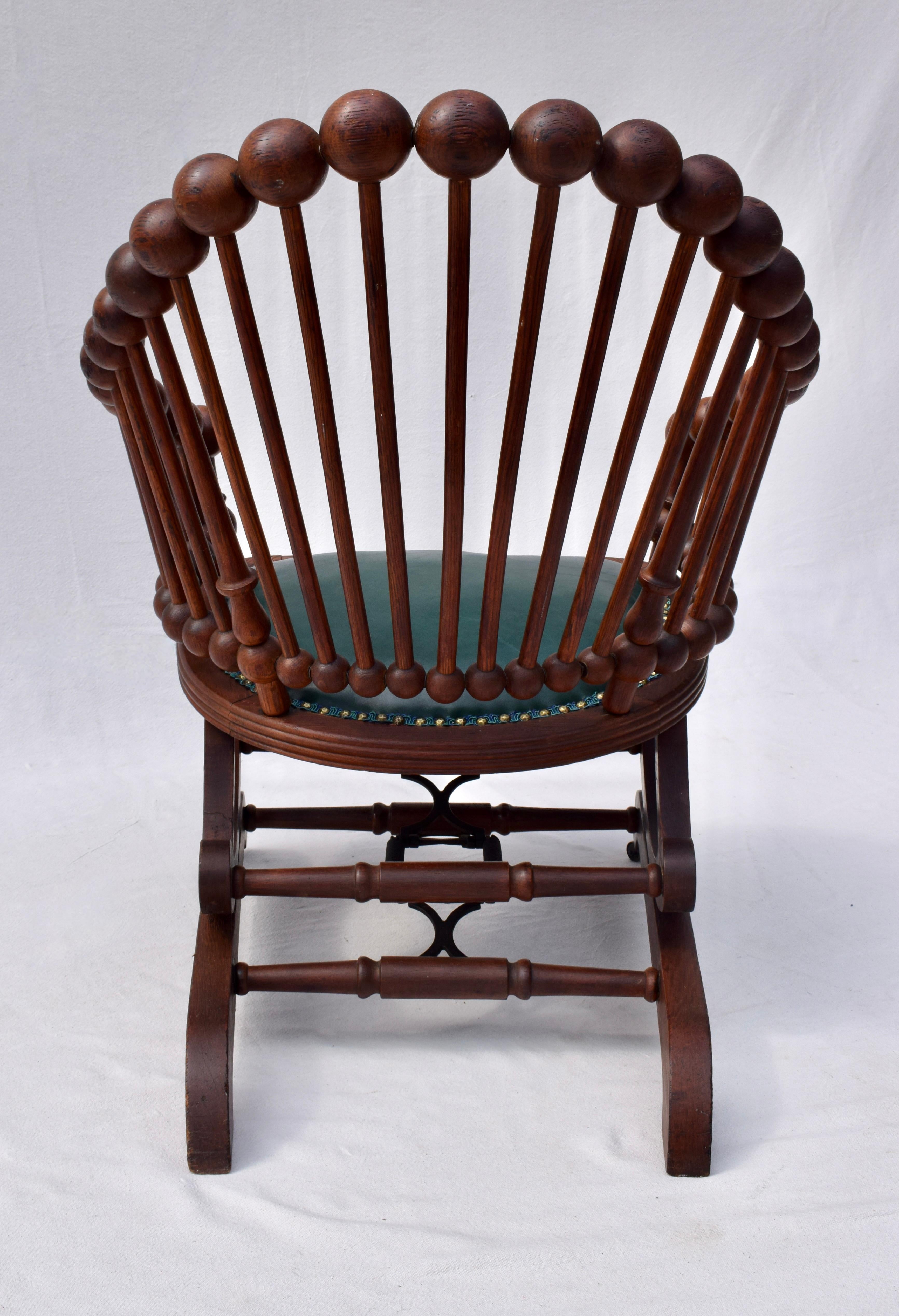 Late 19th Century 19th Century Lollipop Platform Rocking Chair by George Hunzinger For Sale