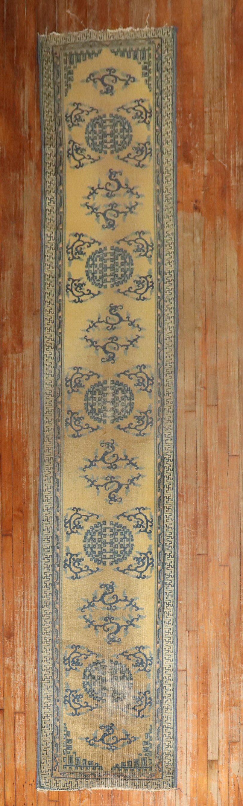 Late 19th century narrow and long Chinese Runner

Measures: 2'5'' x 14'5