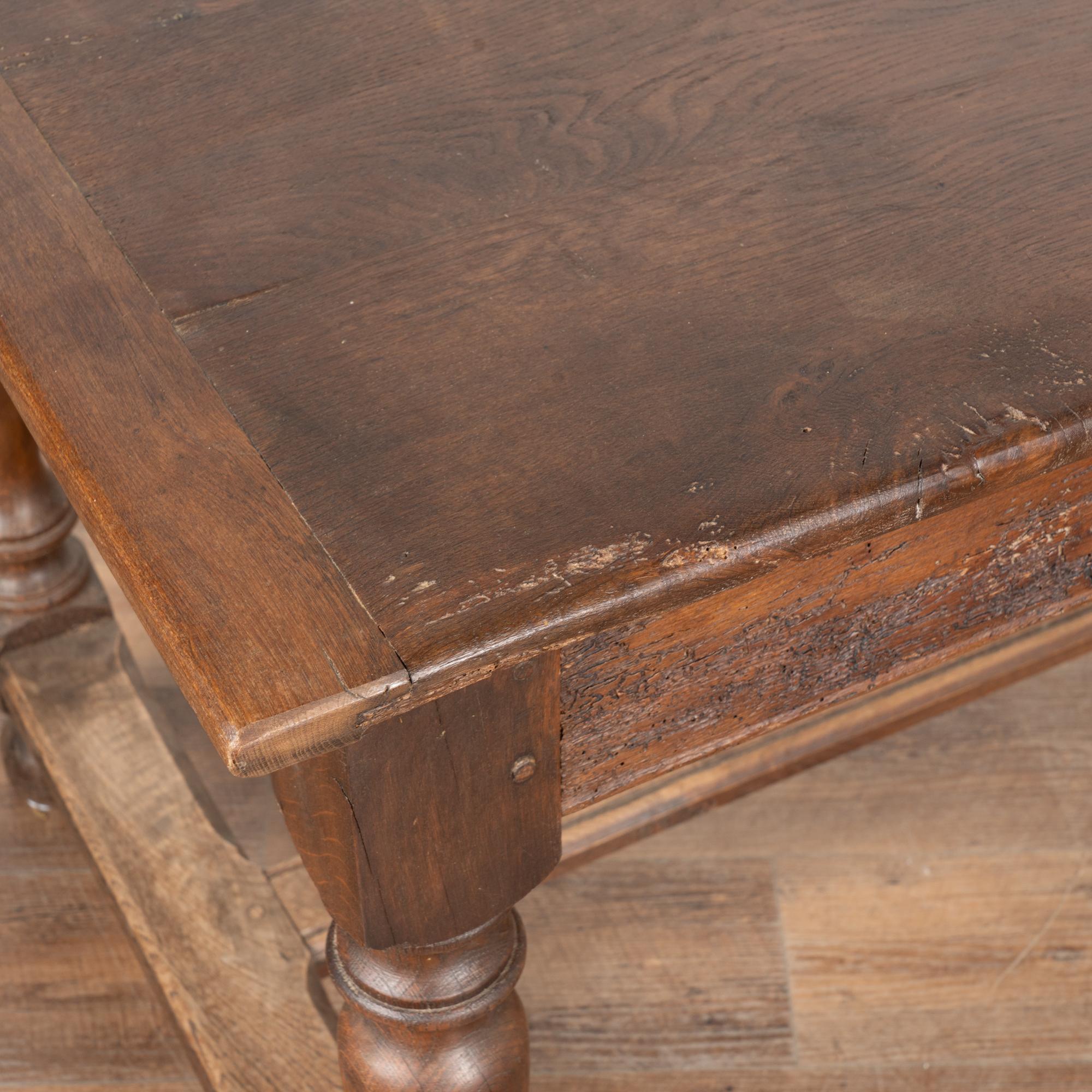 19th Century Long French Oak Refectory Library Table For Sale 2