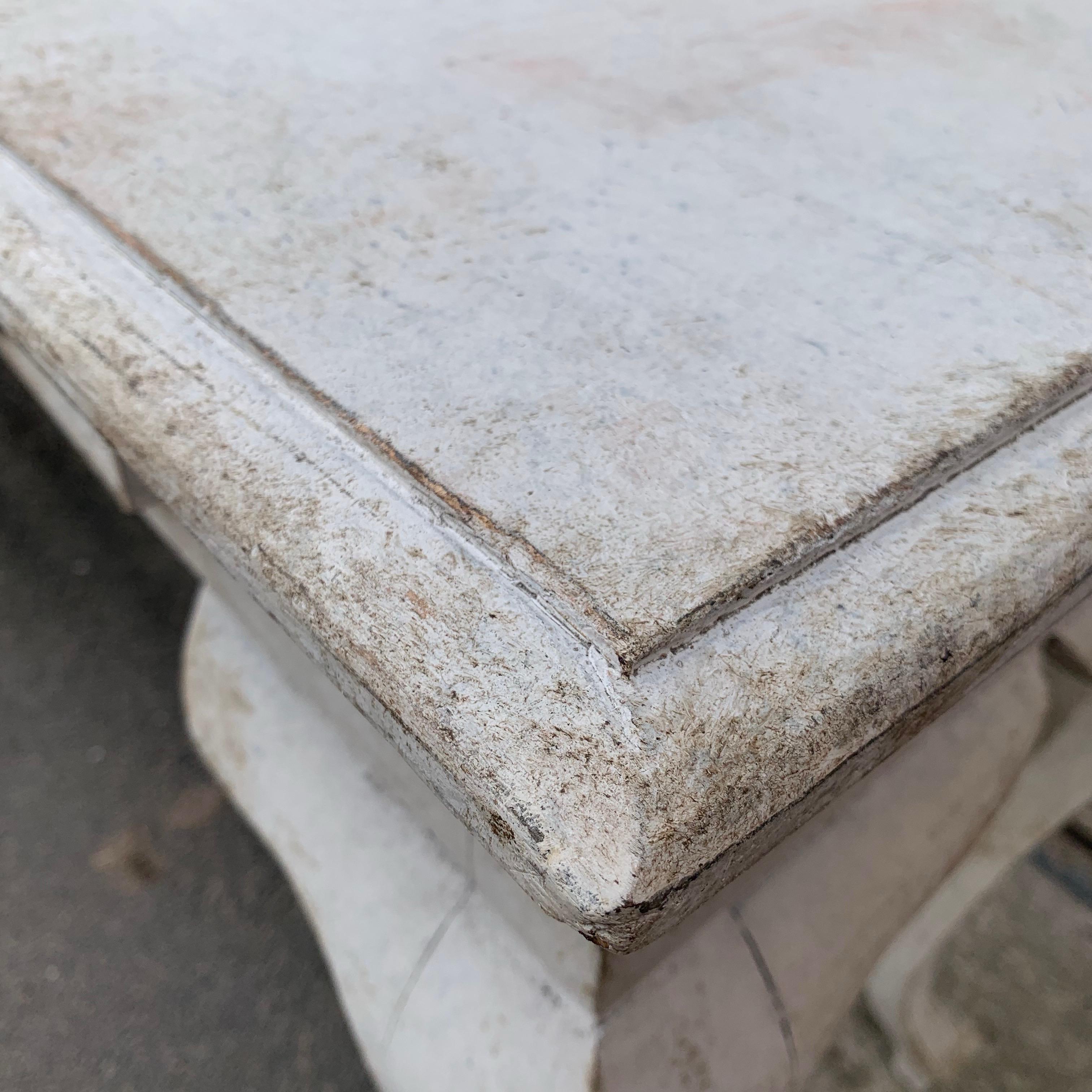 19th Century Long Gustavian Style Painted Console Hall Table For Sale 1