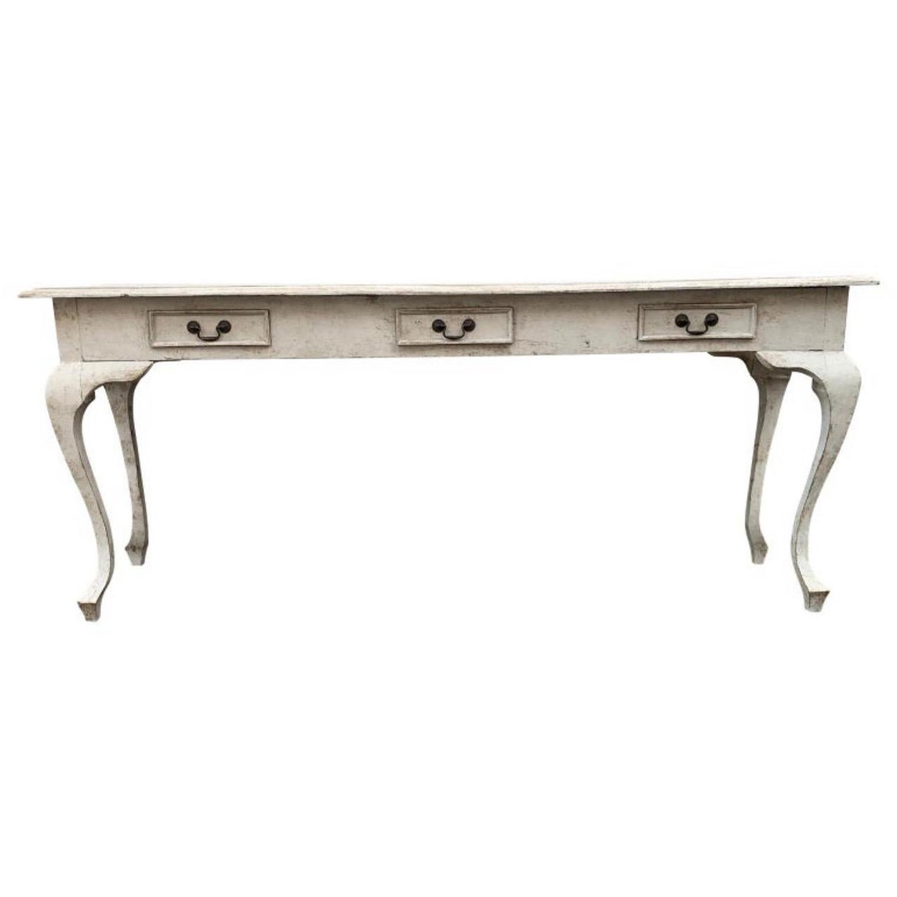 19e siècle Longue table console peinte de style gustavien A Hall en vente