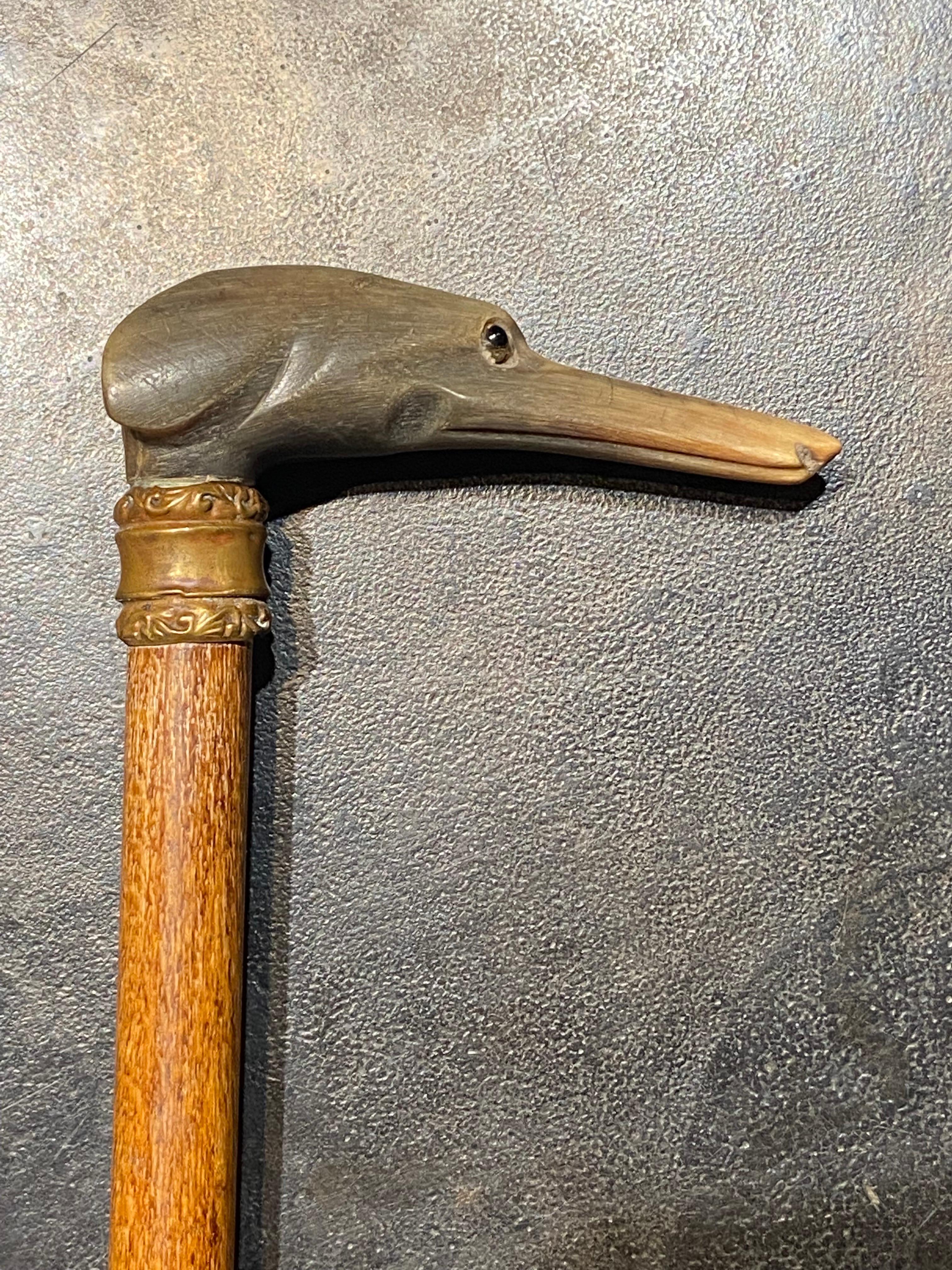 19th Century Long Handled Magnifying Glass with Wooden Handle and Greyhound Knob In Good Condition In Sofia, BG