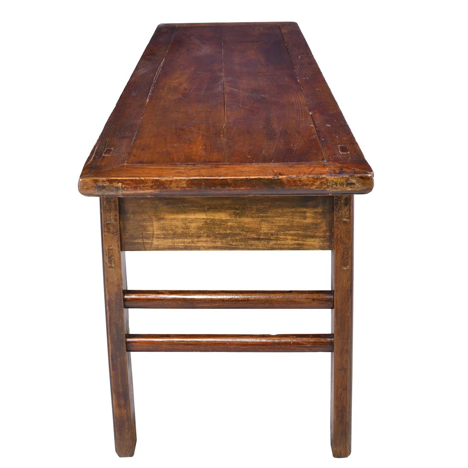 19th Century Long Qing Chinese Altar Table in Elm 2