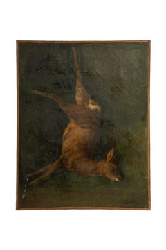 19th Century Louis-Charles Bombled — Nature Morte de Gibier (Deer)