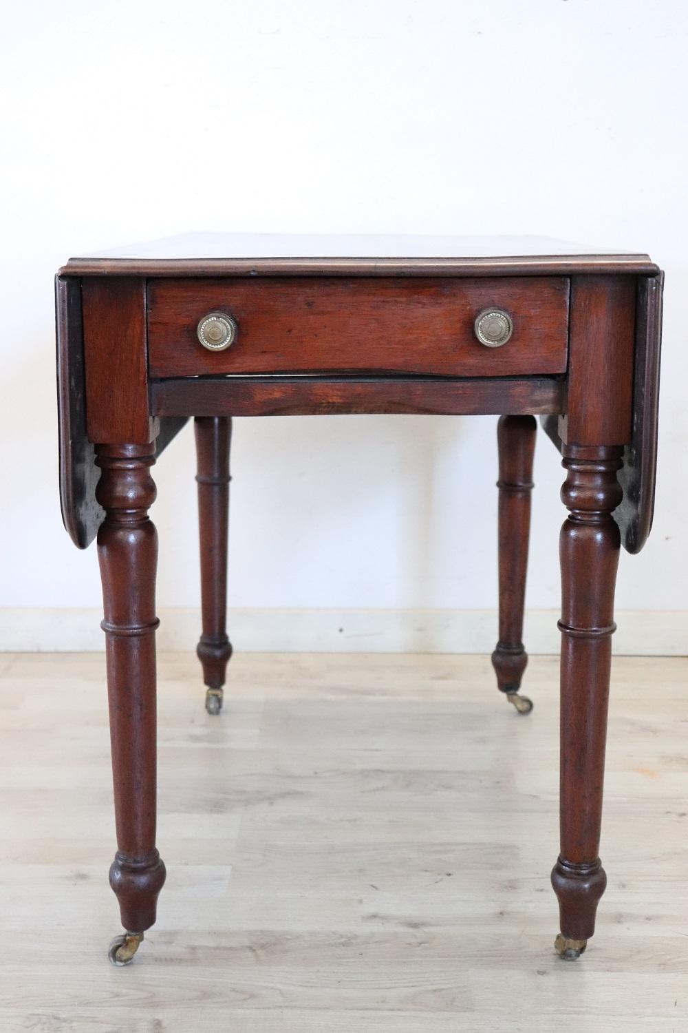 Turned 19th Century Louis Philippe Antique Tilt-Top Table For Sale