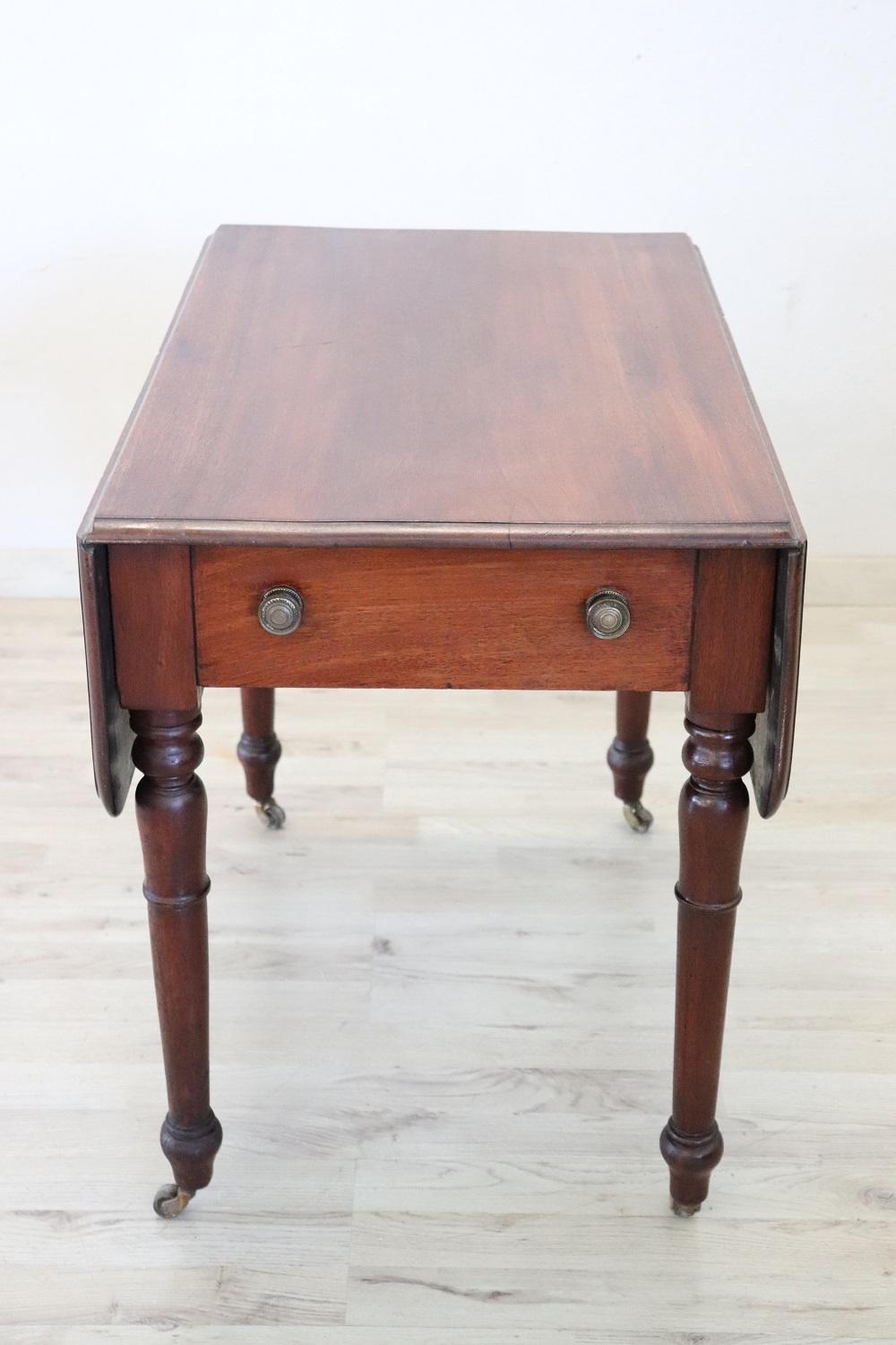 Mid-19th Century 19th Century Louis Philippe Antique Tilt-Top Table For Sale