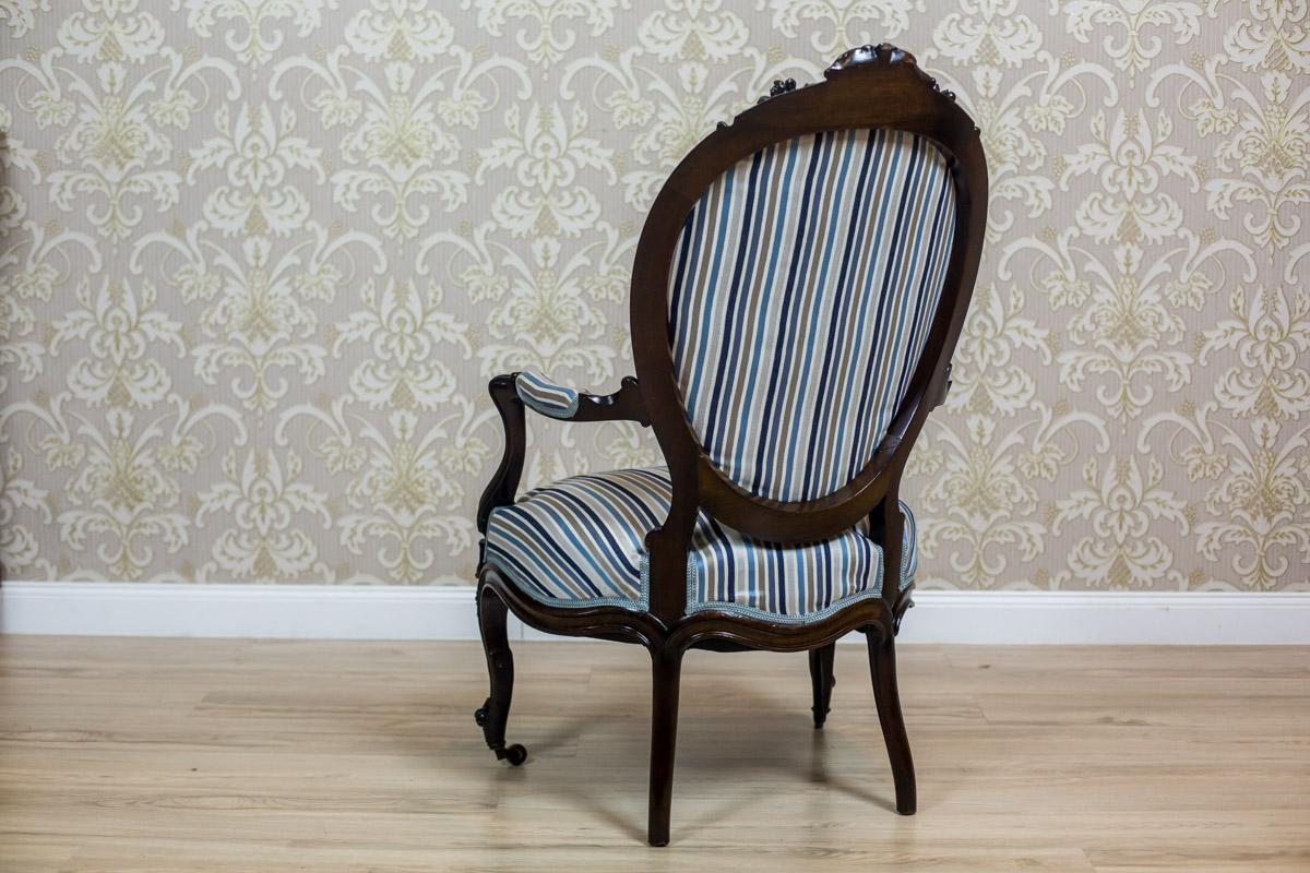 French 19th-Century Louis Philippe Style Mahogany Armchair For Sale