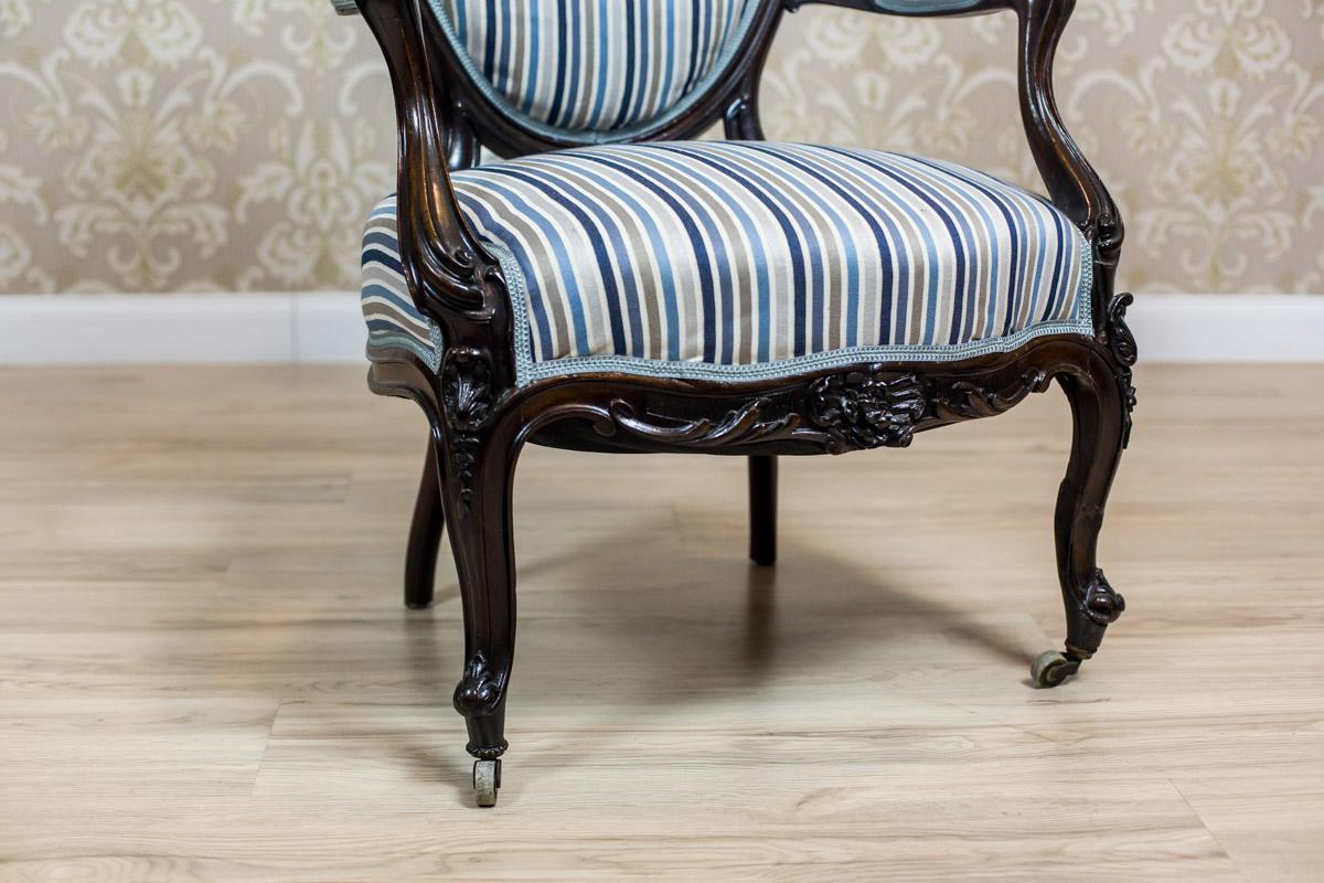 Mahagoni-Sessel im Louis-Philippe-Stil aus dem 19. Jahrhundert im Zustand „Gut“ im Angebot in Opole, PL