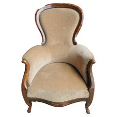19th Century Louis Philippe, Armchair, Walnut Armchair, Lounge Chair