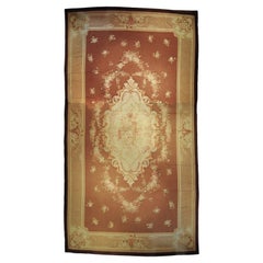 Médaillon Louis Philippe Aubusson du 19ème siècle et couleur marron, 1850 environ
