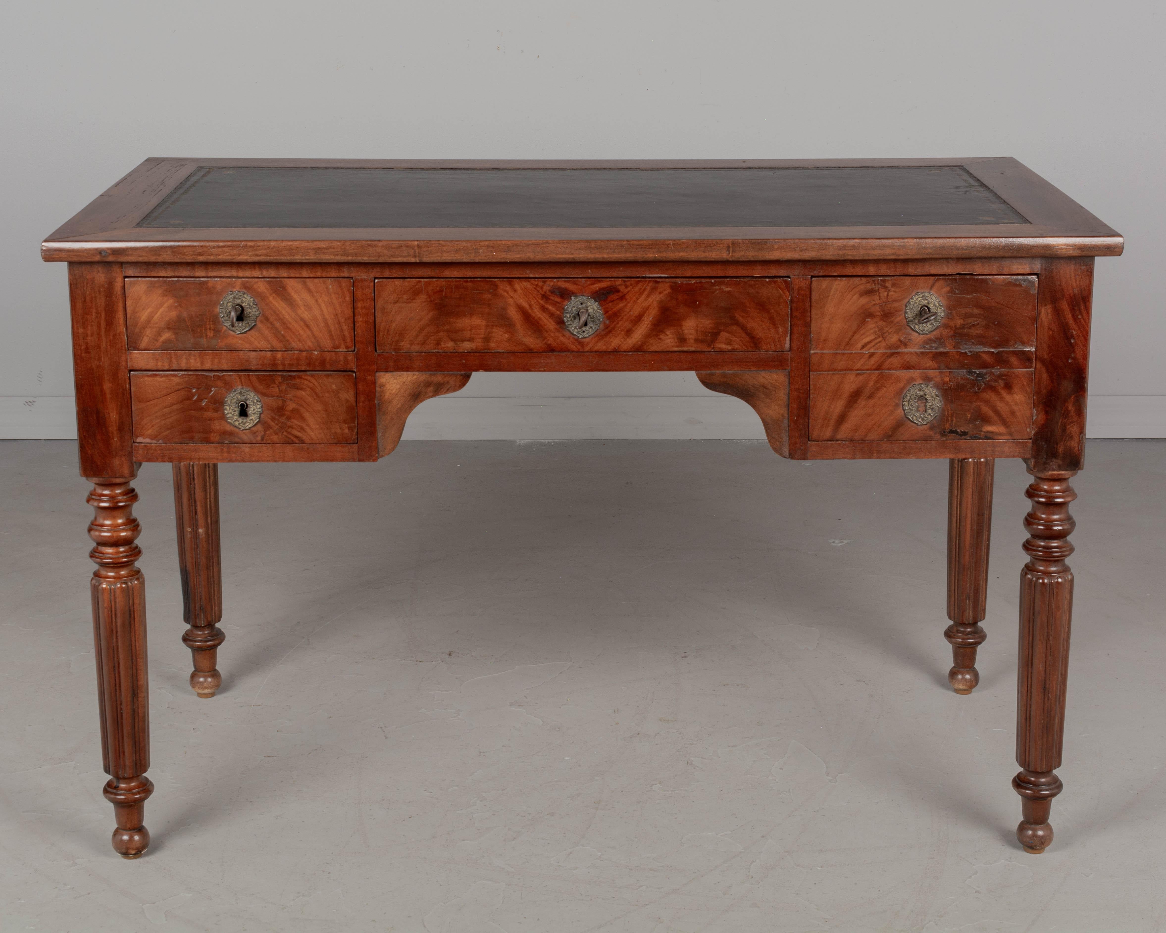 19th Century Louis Philippe Bureau Plat, or Writing Desk In Good Condition In Winter Park, FL