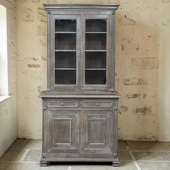 19th Century Louis Philippe Cerused Oak Bookcase